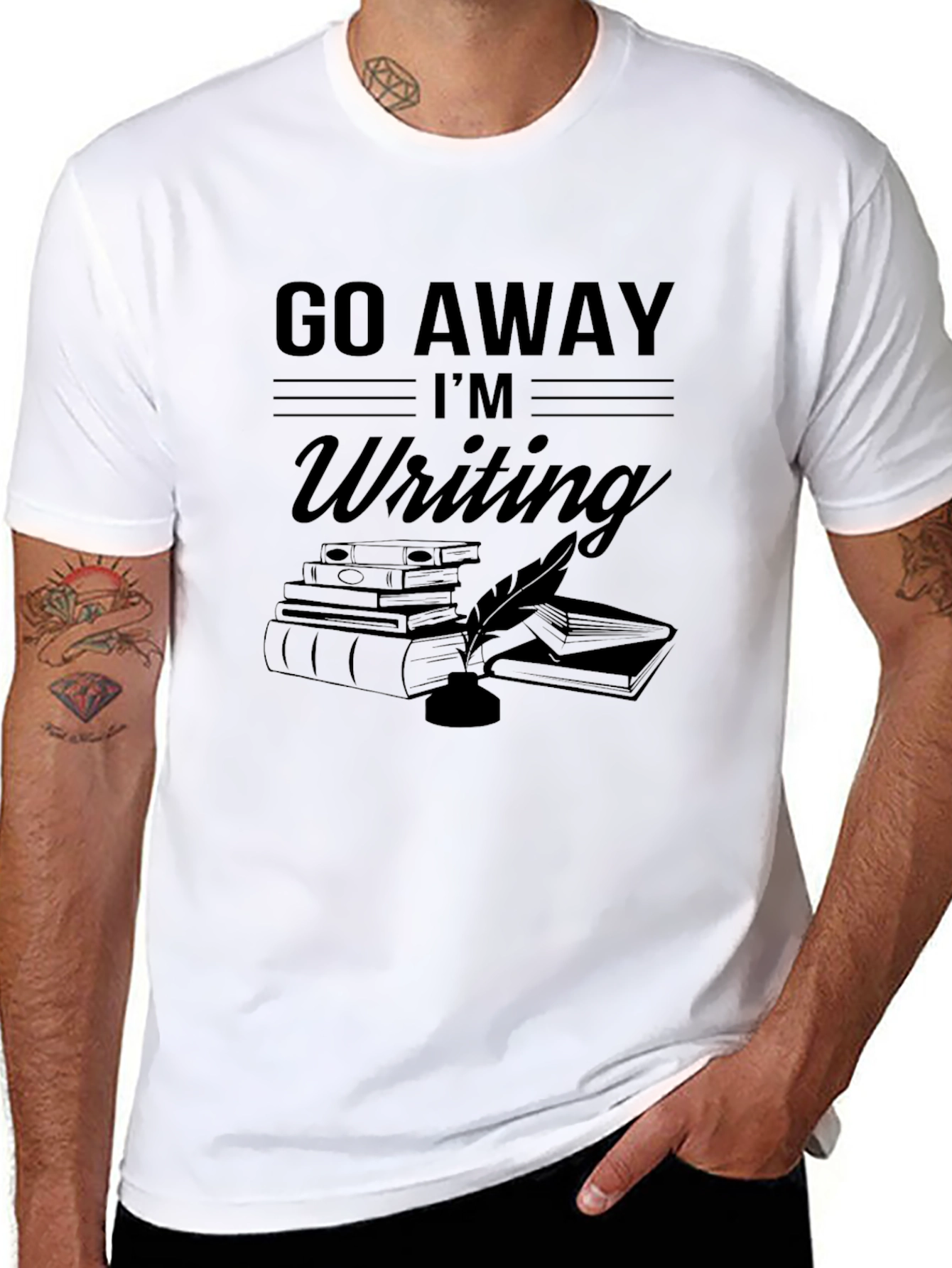 Go Away Im Writing T-Shirt Writer Gift
