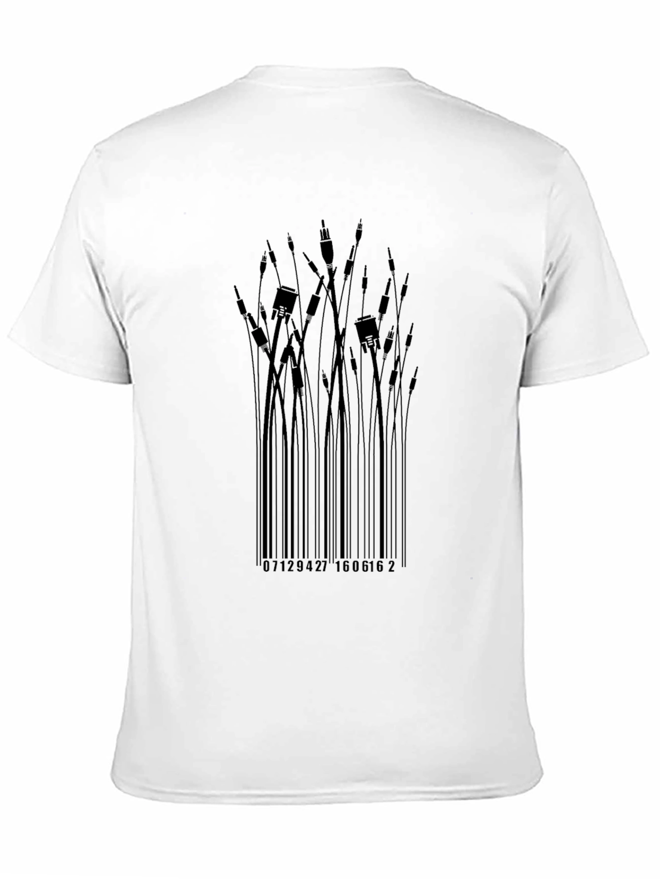 Tech Barcode Graphic Tee - Black