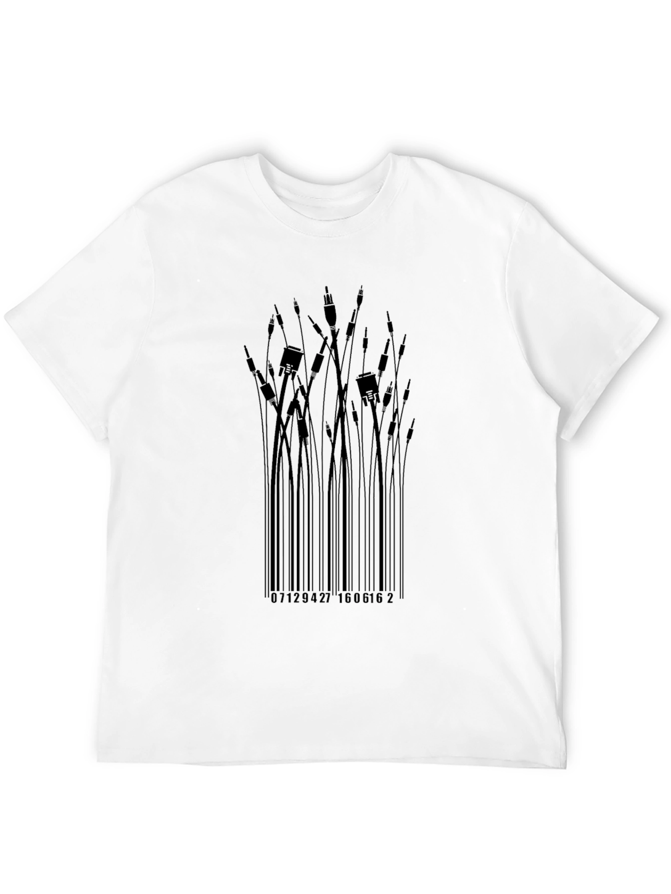 Tech Barcode Graphic Tee - Black
