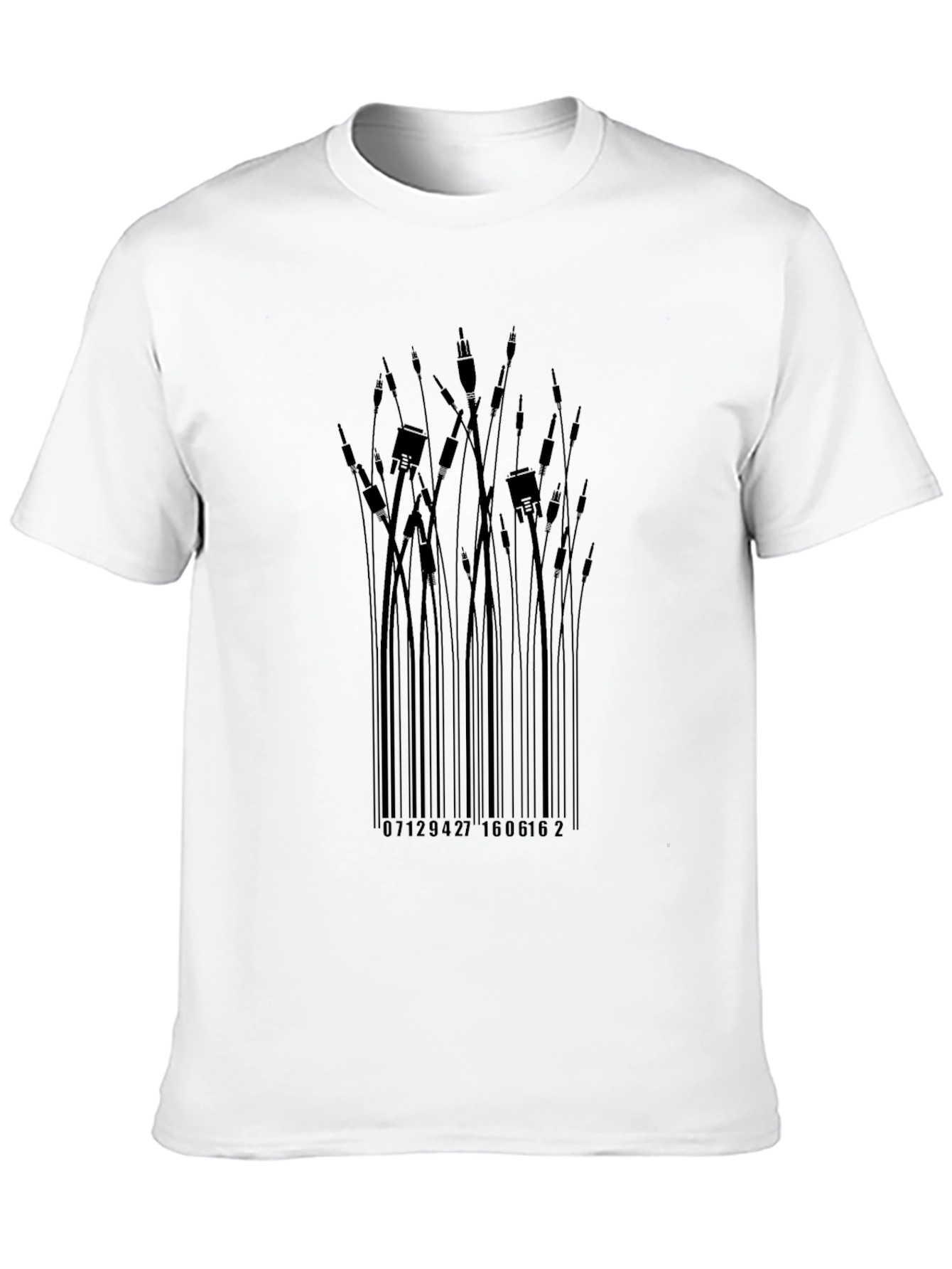 Tech Barcode Graphic Tee - Black