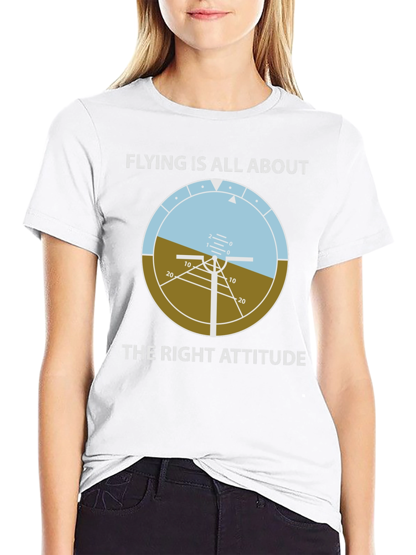 Flying Is All About The Right Attitude Graphic Tee