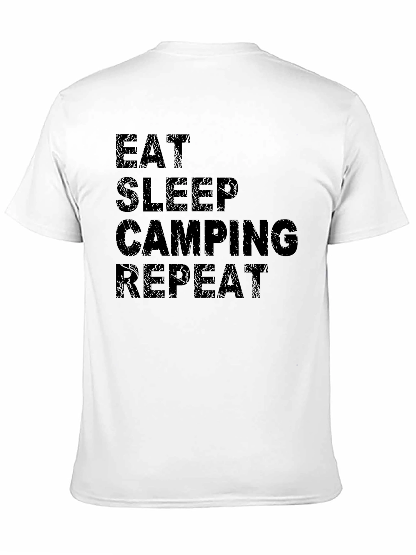 Eat Sleep Camping Repeat Black T-Shirt