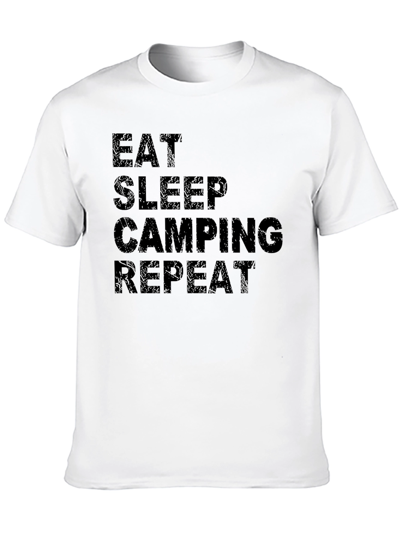 Eat Sleep Camping Repeat Black T-Shirt