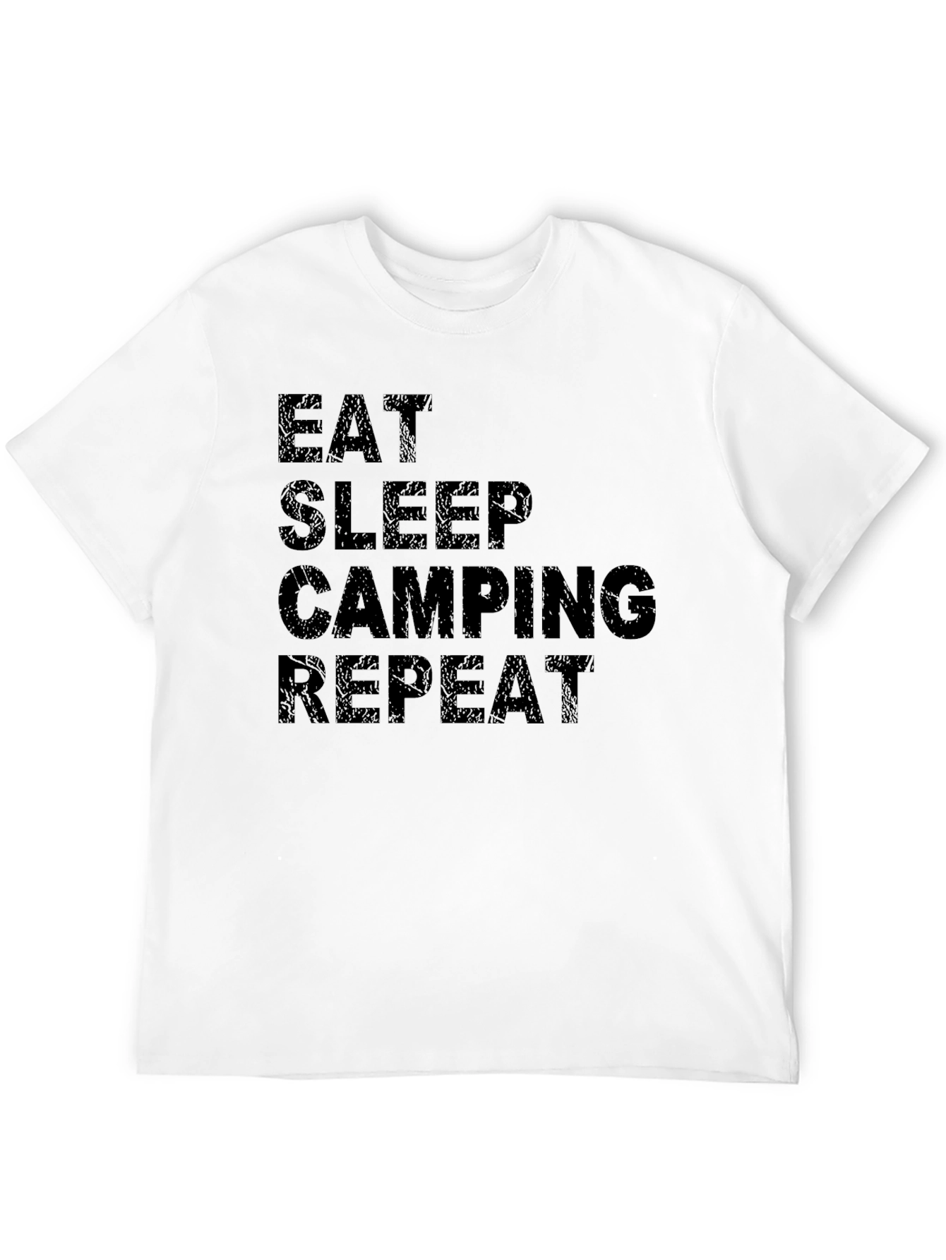 Eat Sleep Camping Repeat Black T-Shirt