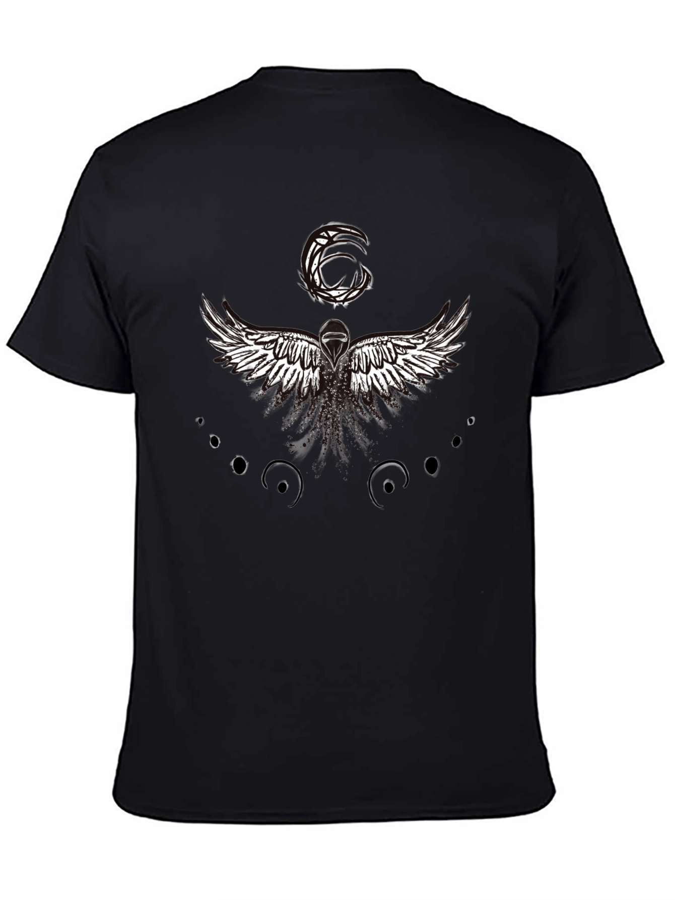 Winged Graphic Black T-Shirt