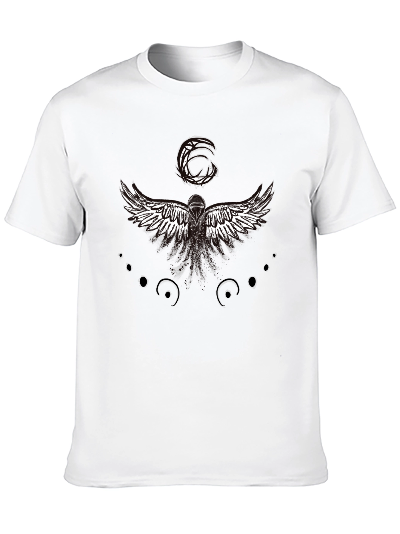 Winged Graphic Black T-Shirt