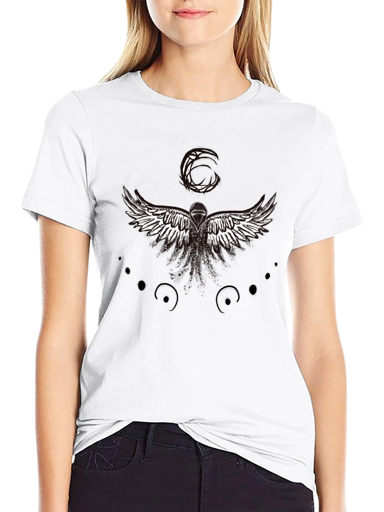 Winged Graphic Black T-Shirt