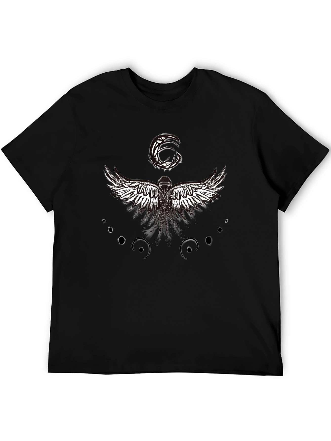 Winged Graphic Black T-Shirt