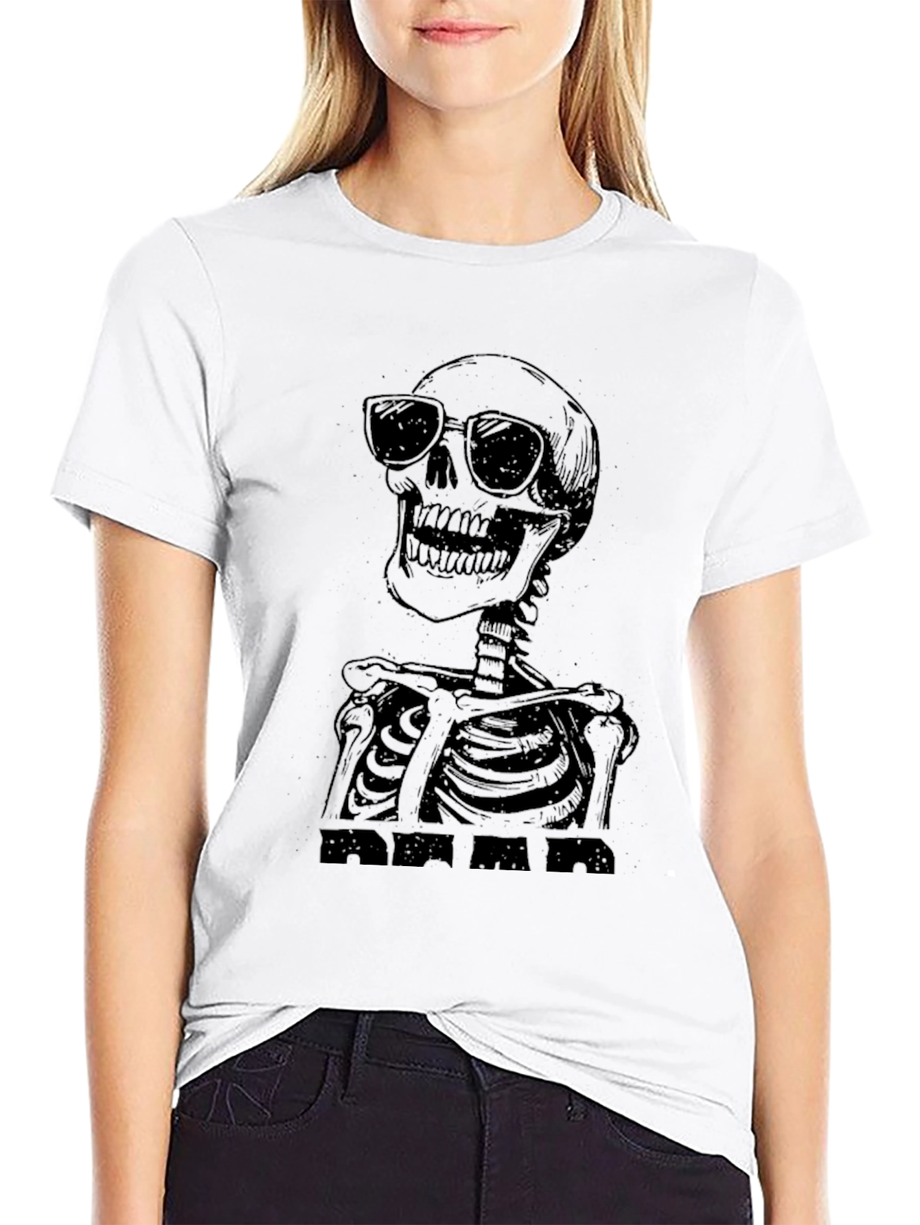 Cool Skeleton Graphic Tee - Black