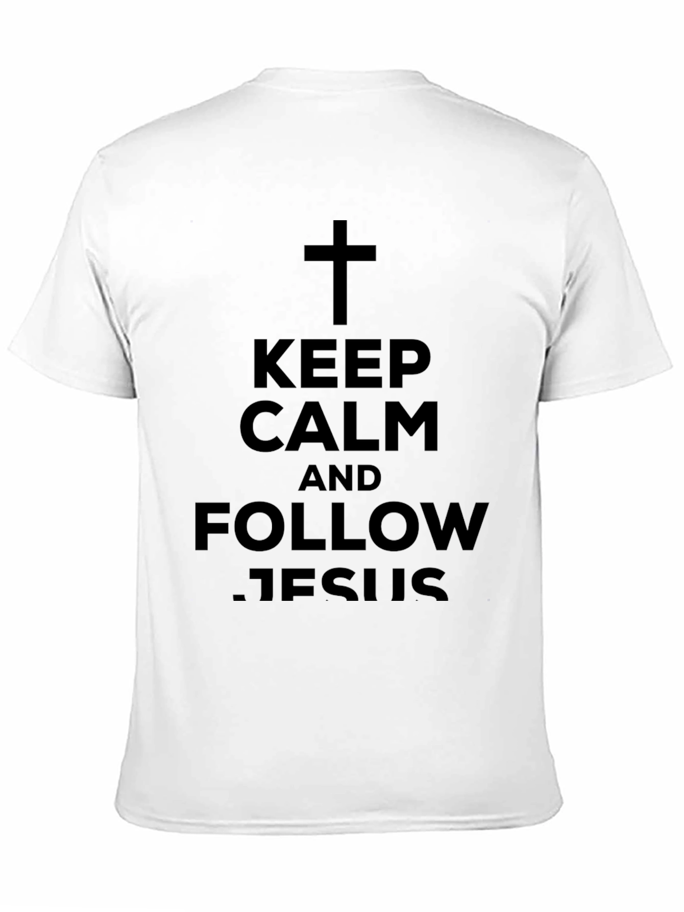 Keep Calm and Follow Jesus Black T-Shirt