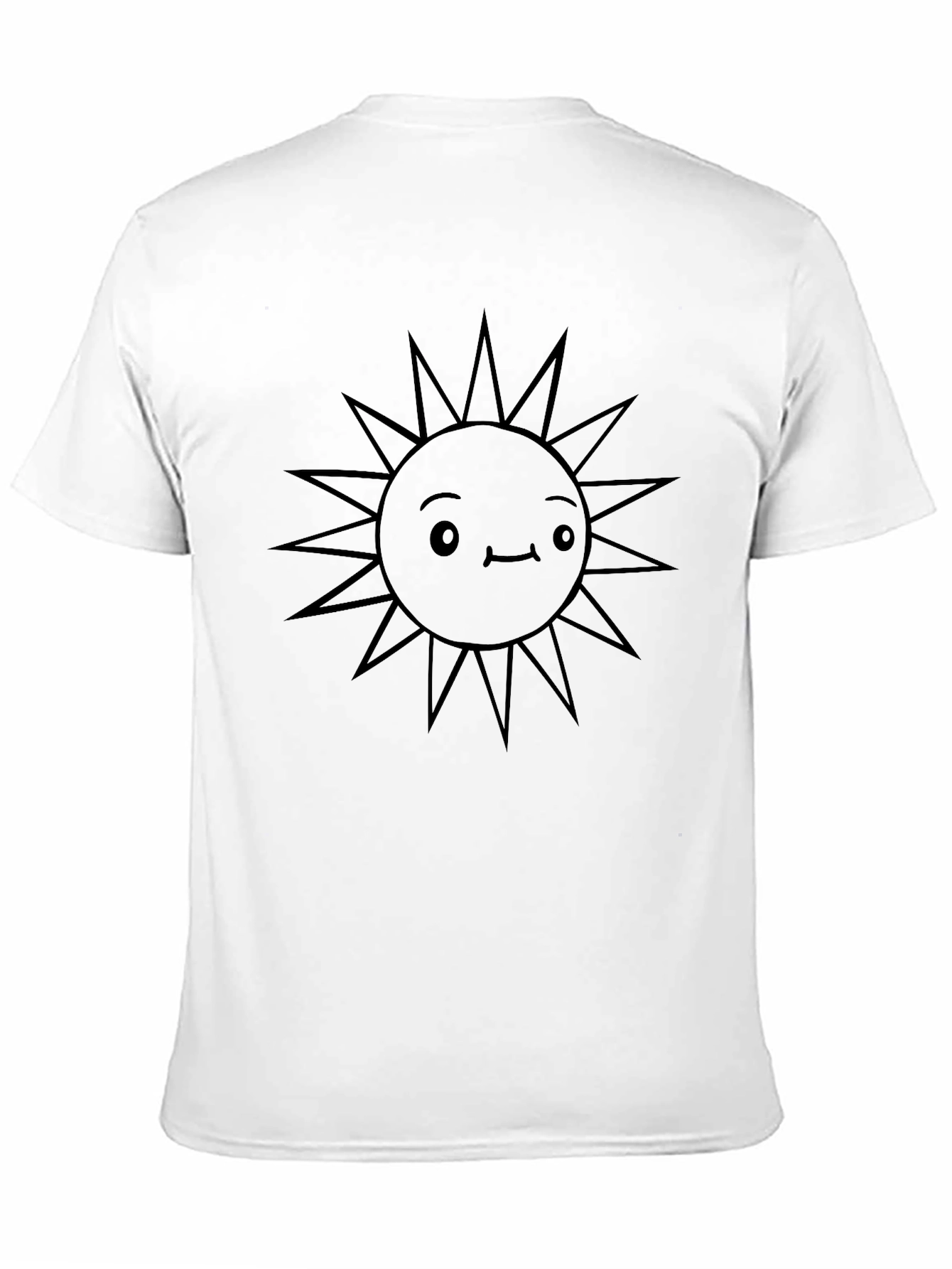 Cute Sun Graphic Black T-Shirt