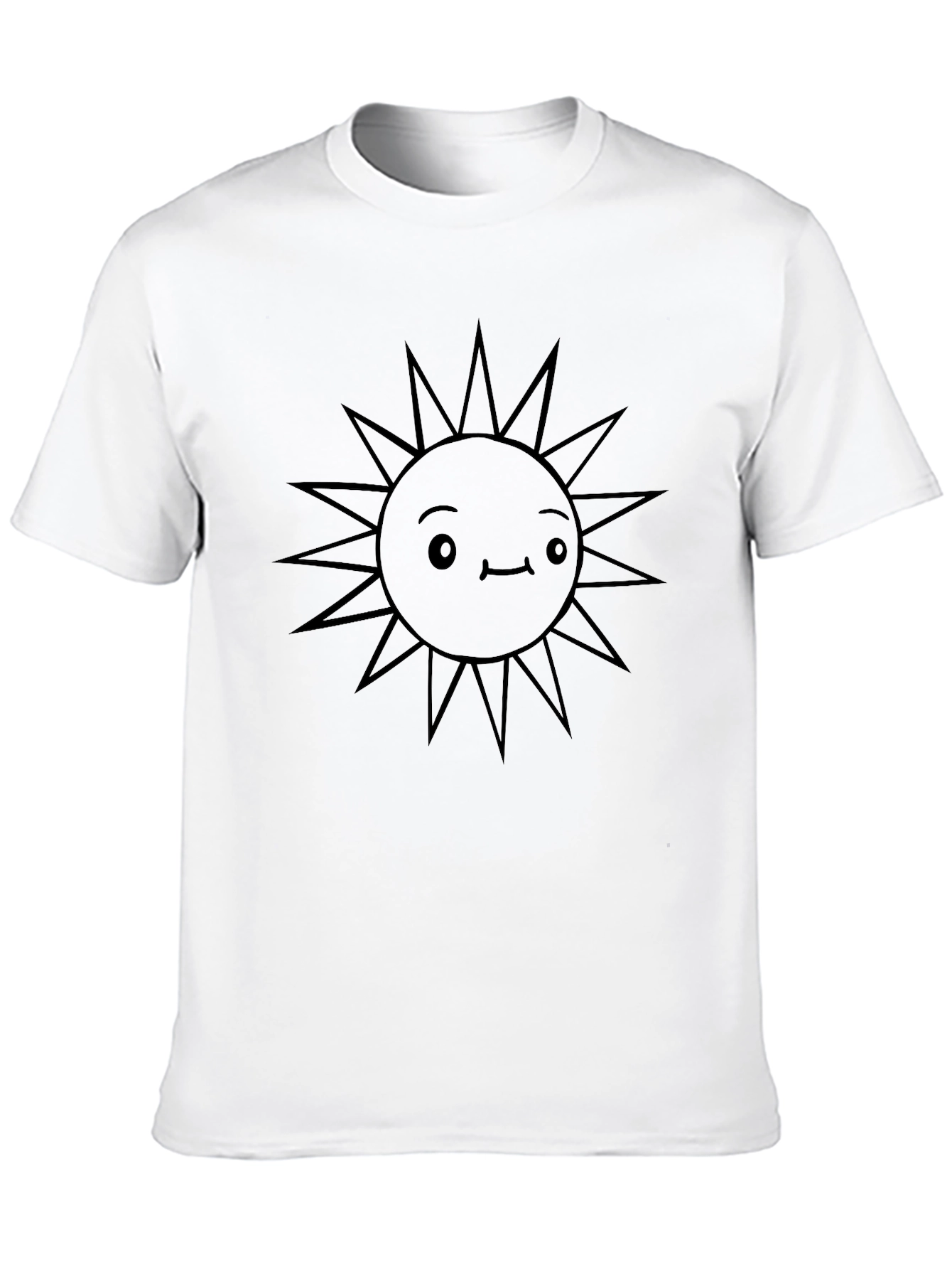 Cute Sun Graphic Black T-Shirt