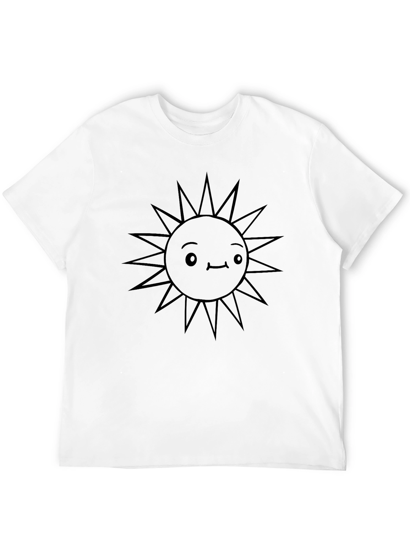 Cute Sun Graphic Black T-Shirt