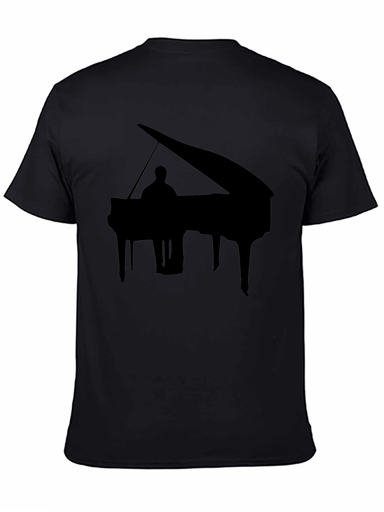 Piano Silhouette Black T-Shirt