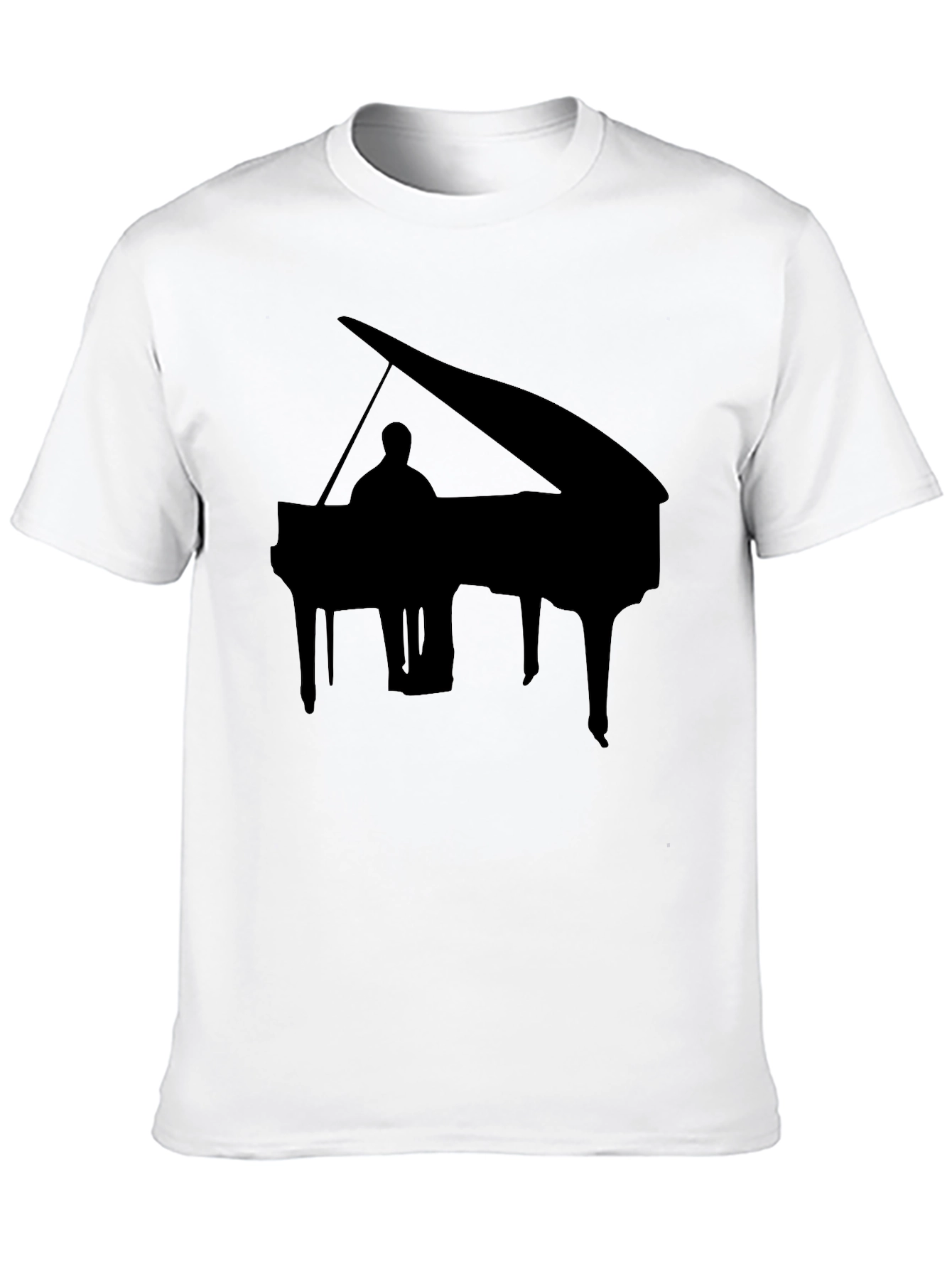 Piano Silhouette Black T-Shirt