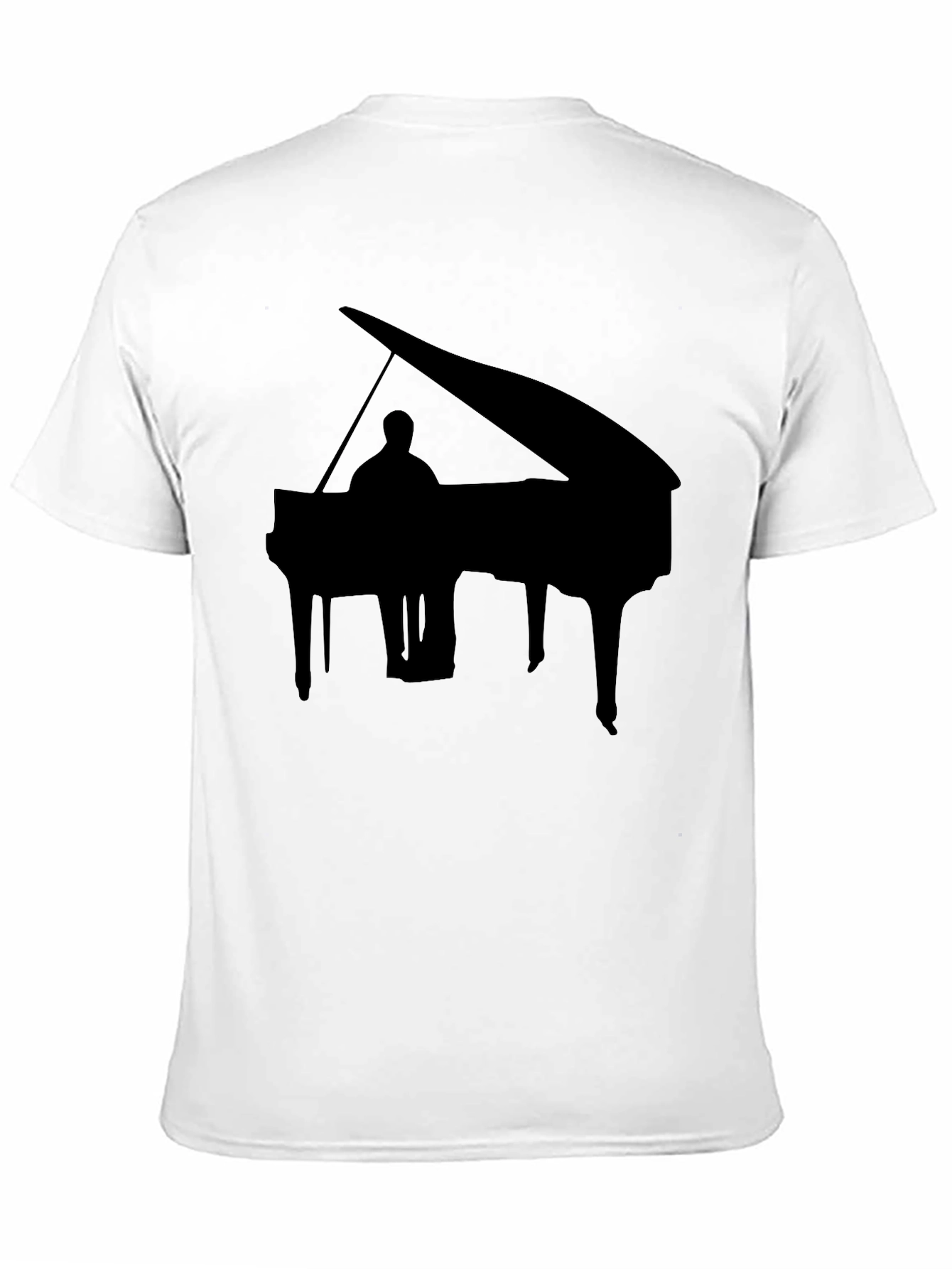 Piano Silhouette Black T-Shirt