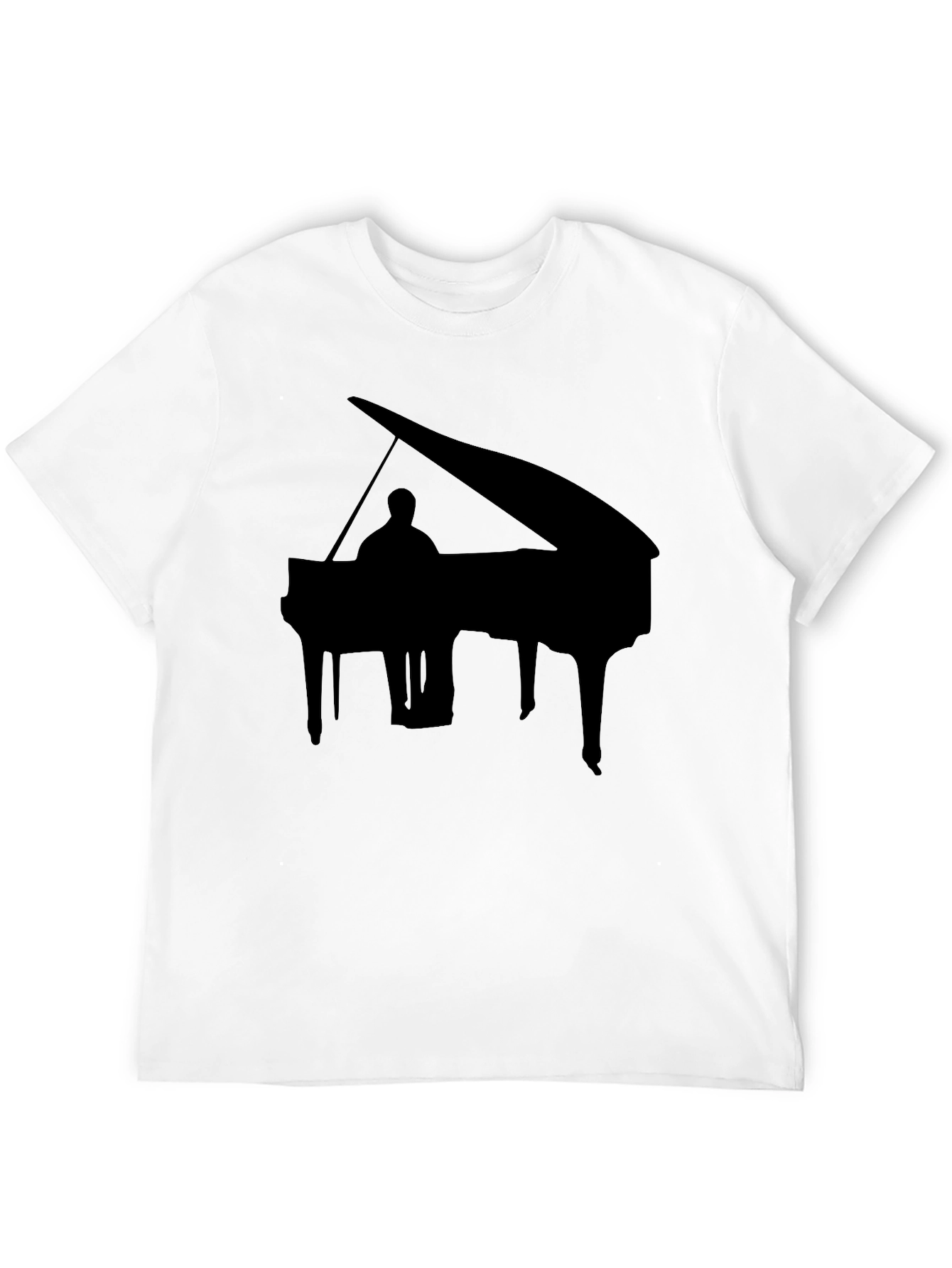 Piano Silhouette Black T-Shirt