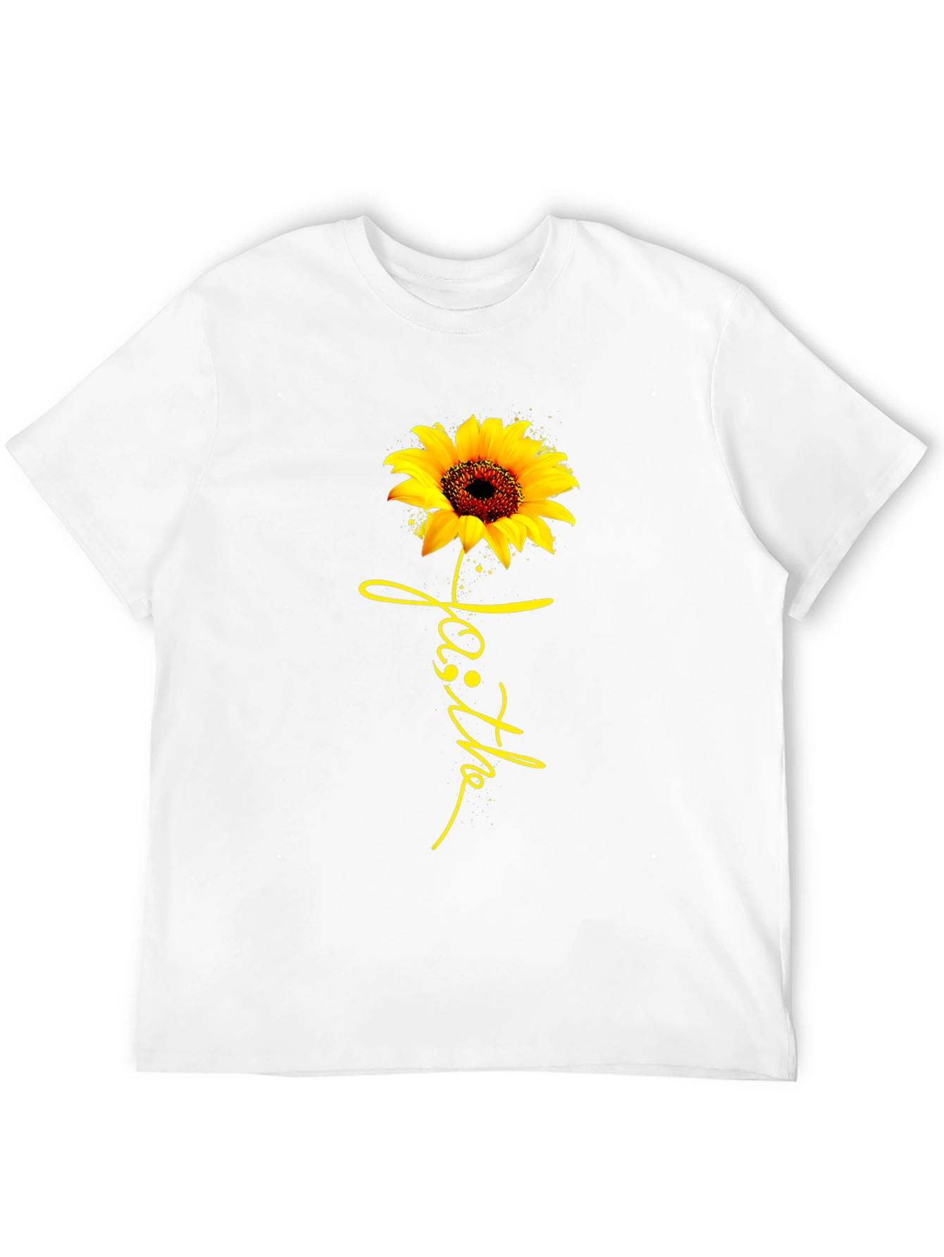 Faith Sunflower Graphic Tee - Black