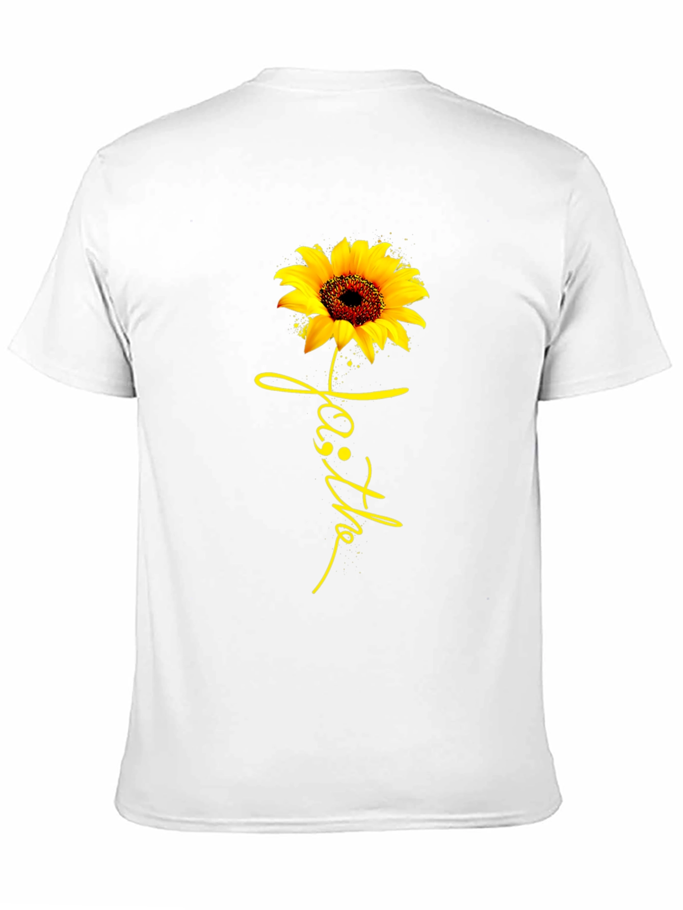 Faith Sunflower Graphic Tee - Black