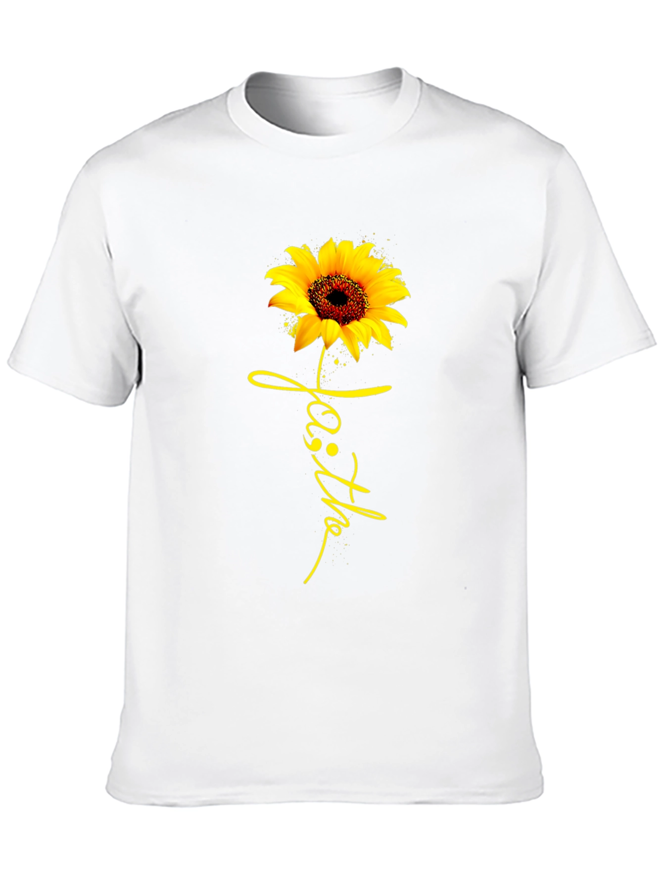 Faith Sunflower Graphic Tee - Black