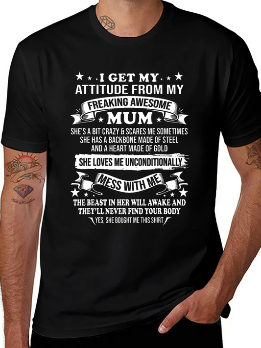 Awesome Mum T-Shirt - Attitude Gift for Son/Daughter