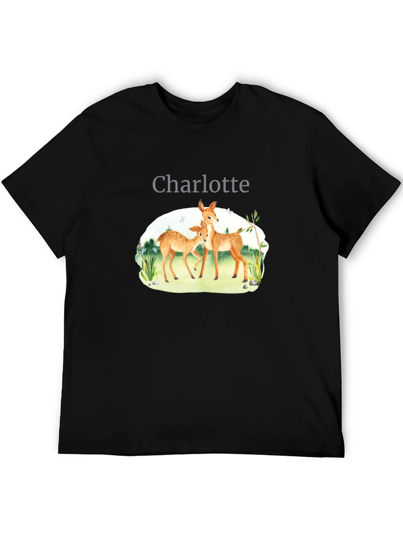 Personalized Deer Family T-Shirt - Charlotte