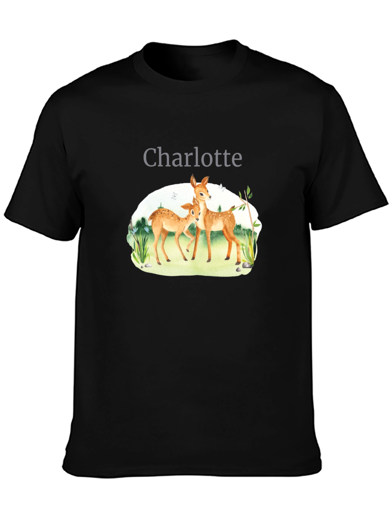 Personalized Deer Family T-Shirt - Charlotte
