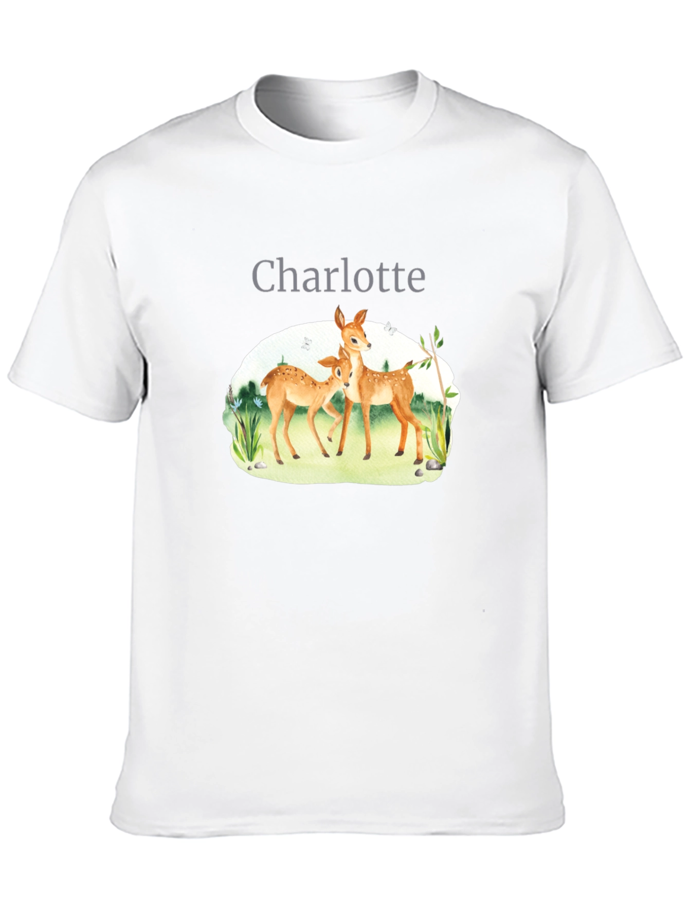 Personalized Deer Family T-Shirt - Charlotte