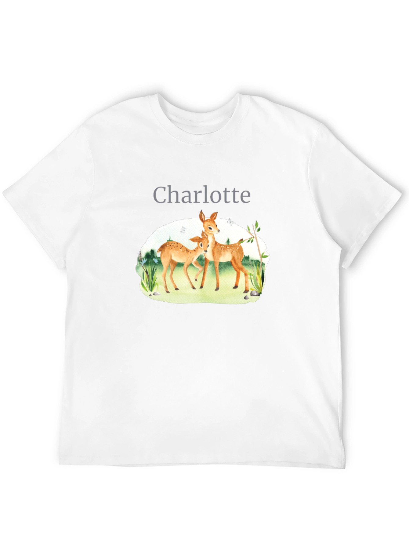 Personalized Deer Family T-Shirt - Charlotte