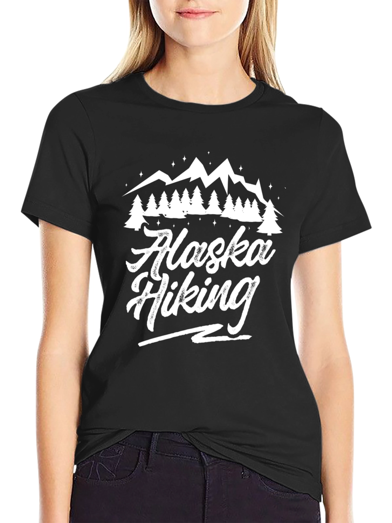 Alaska Hiking T-Shirt - Mountain & Forest Design