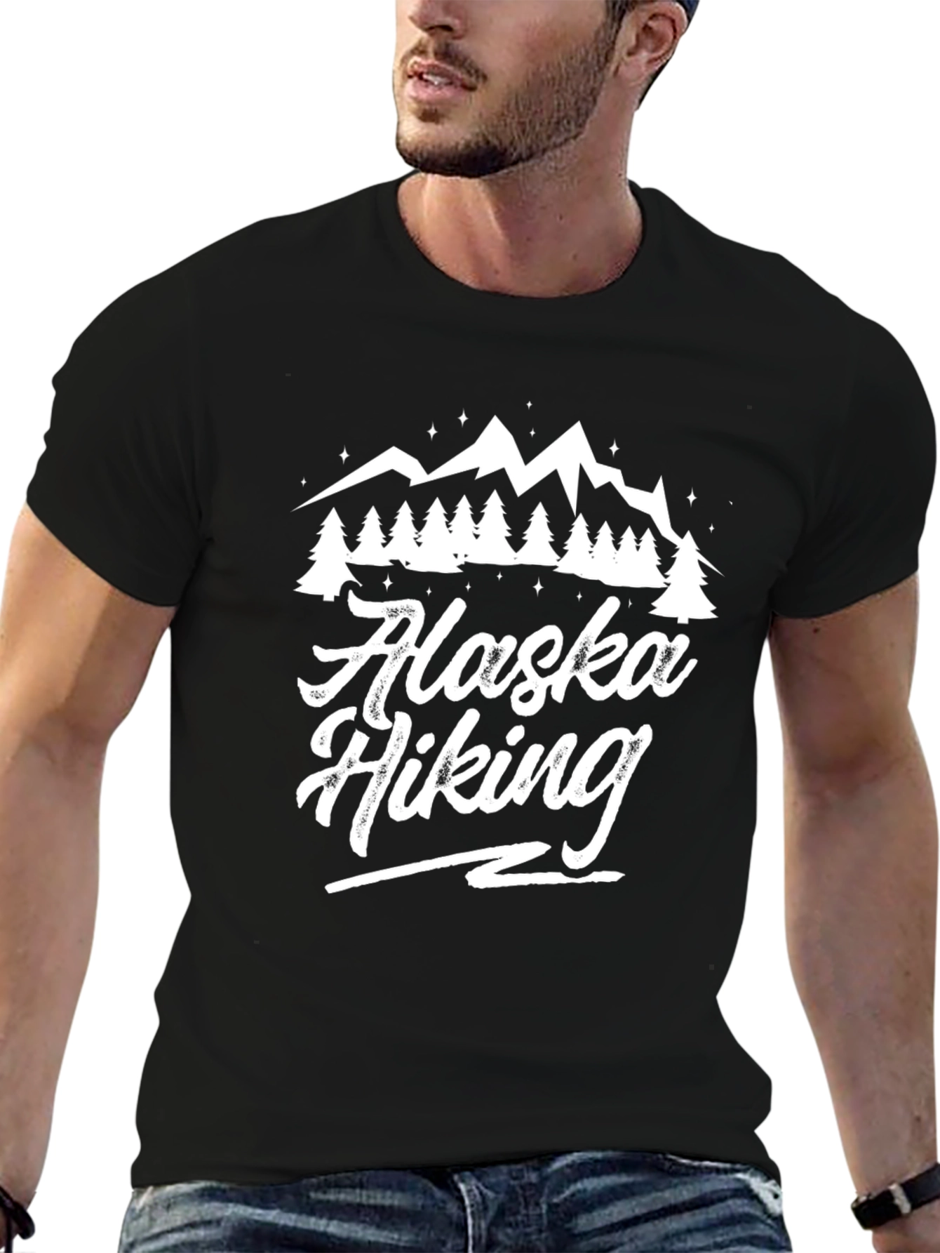 Alaska Hiking T-Shirt - Mountain & Forest Design