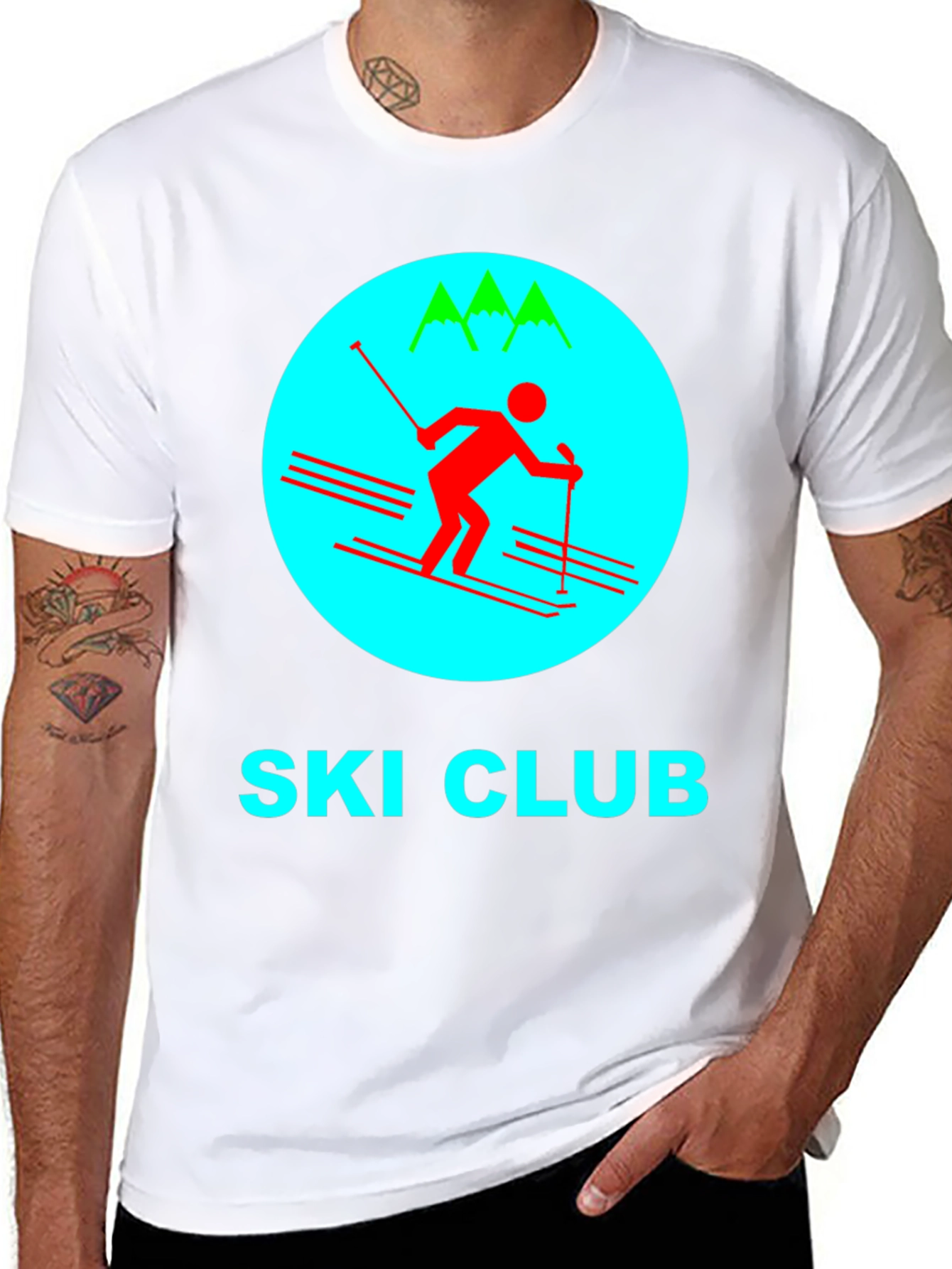 Ski Club Graphic Tee - Classic Retro Design