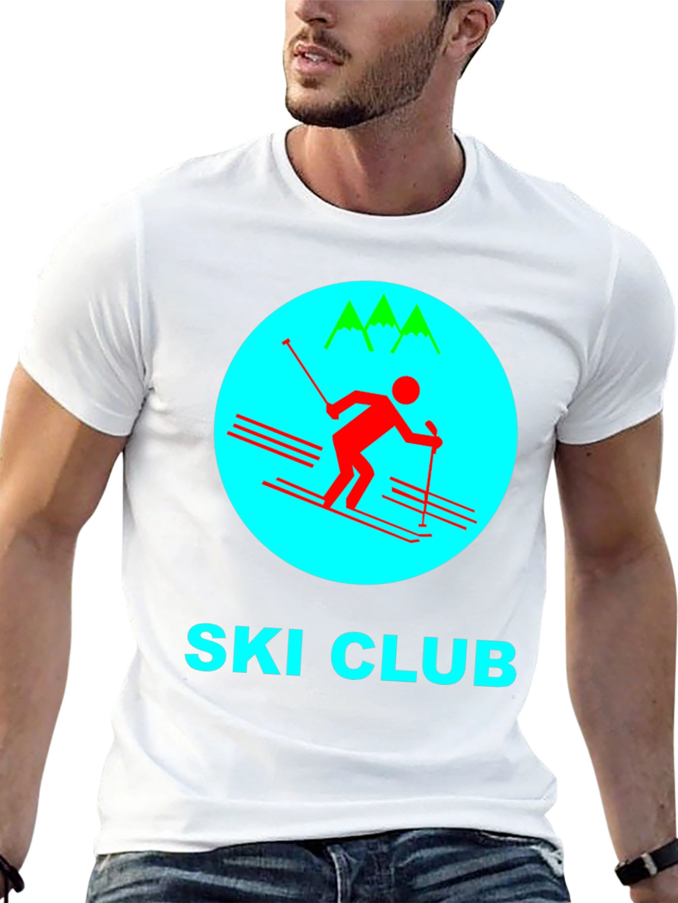 Ski Club Graphic Tee - Classic Retro Design