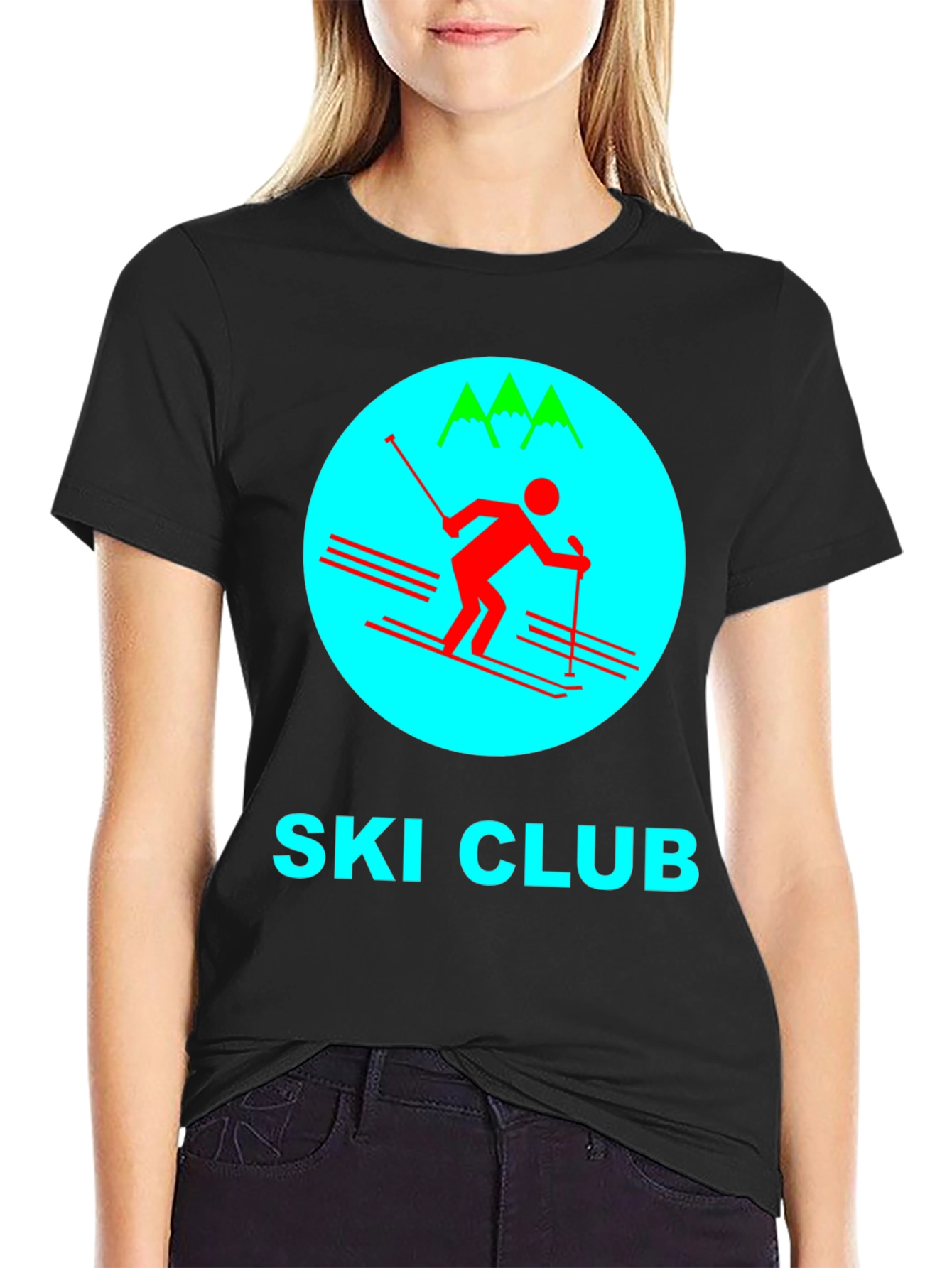 Ski Club Graphic Tee - Classic Retro Design
