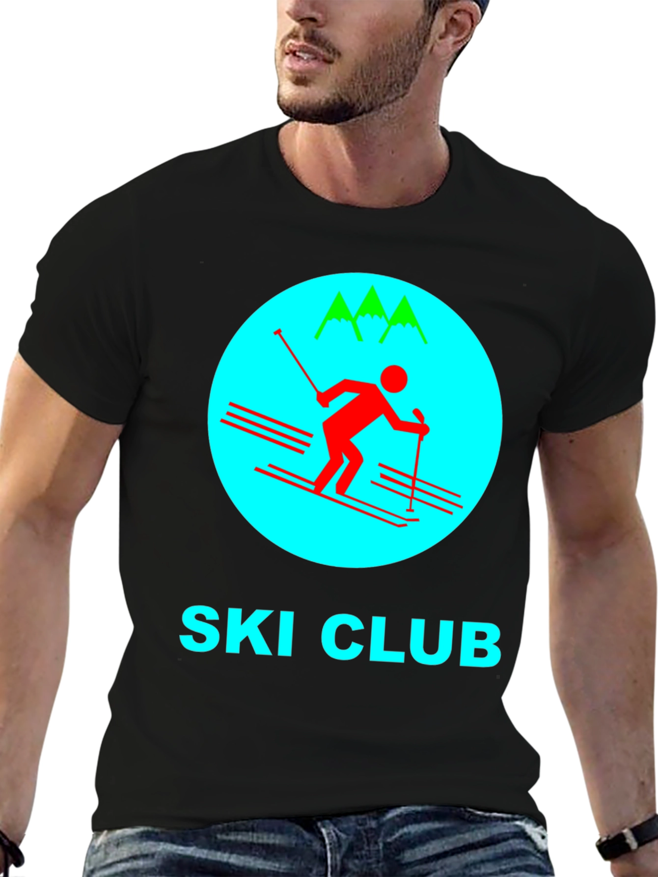 Ski Club Graphic Tee - Classic Retro Design