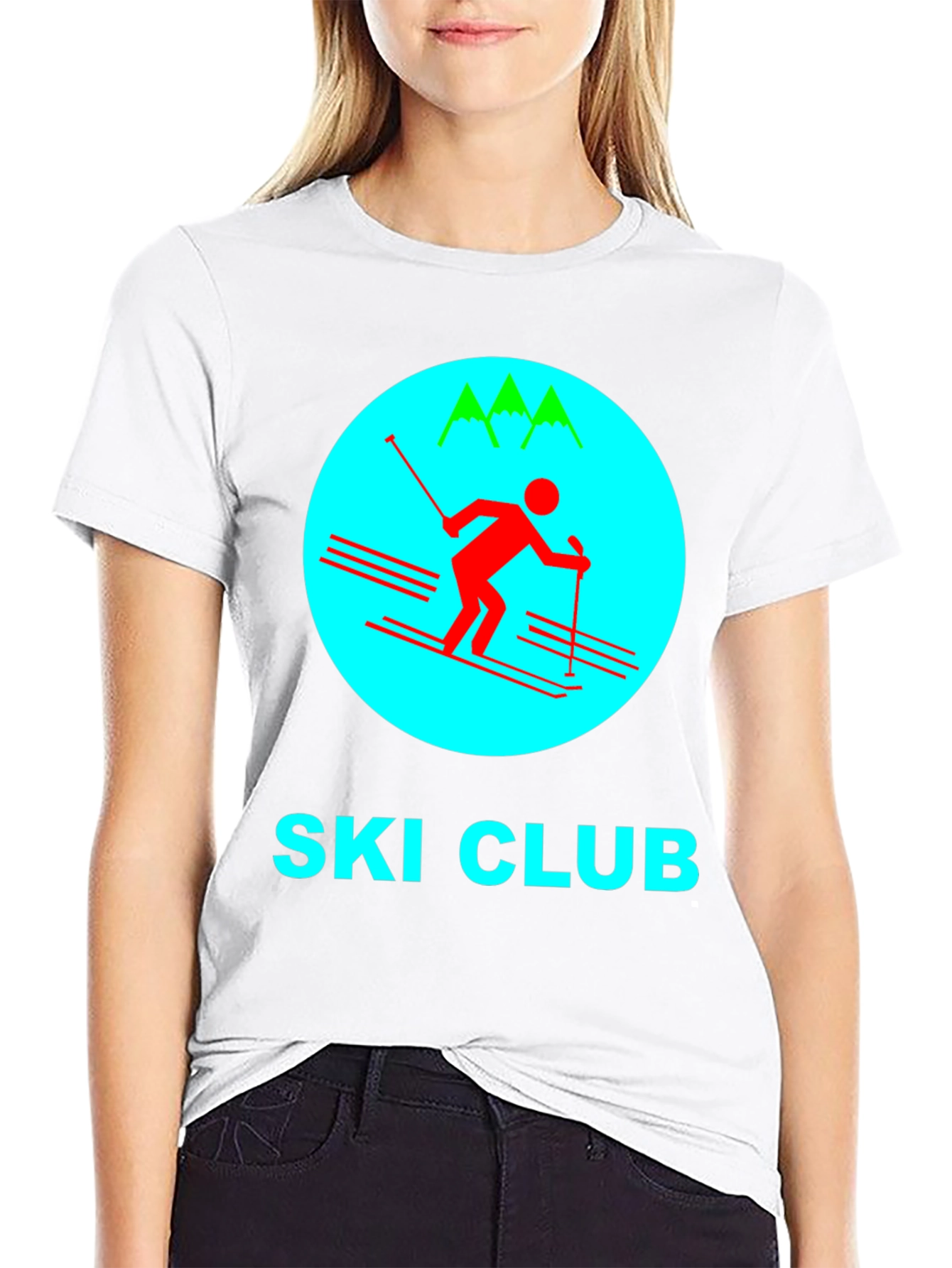 Ski Club Graphic Tee - Classic Retro Design