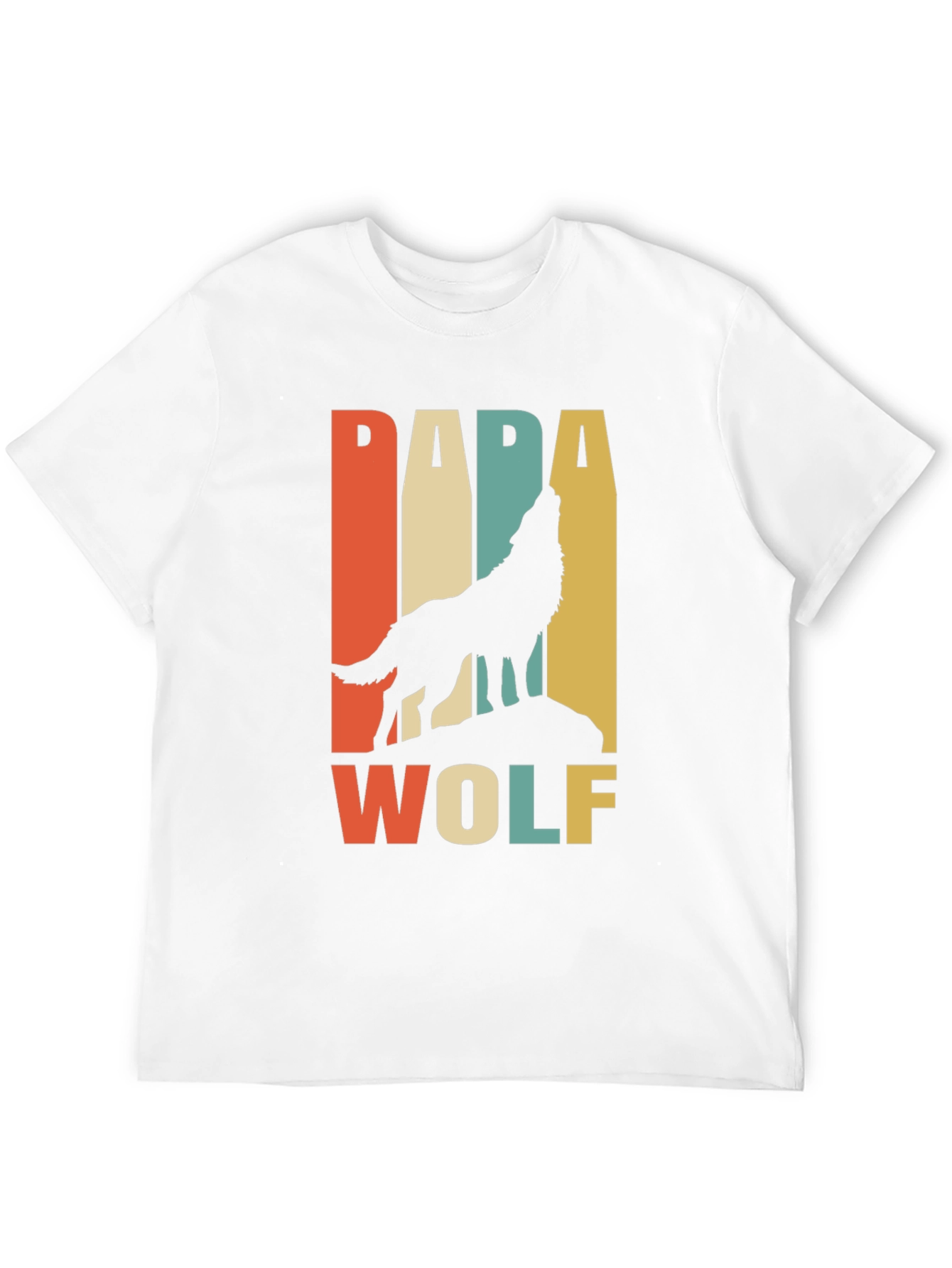 Retro Papa Wolf Graphic Tee - Fathers Day Gift