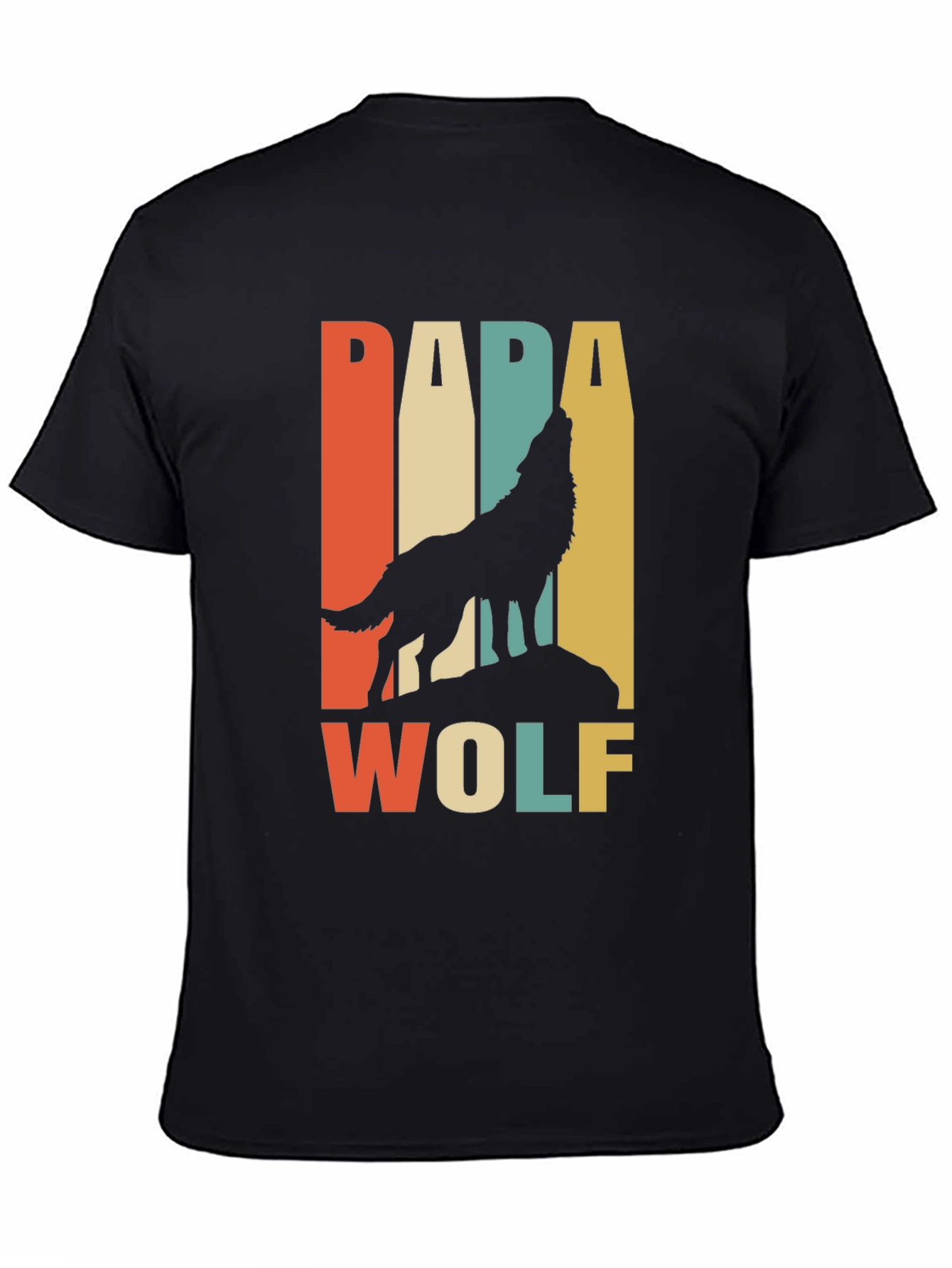Retro Papa Wolf Graphic Tee - Fathers Day Gift