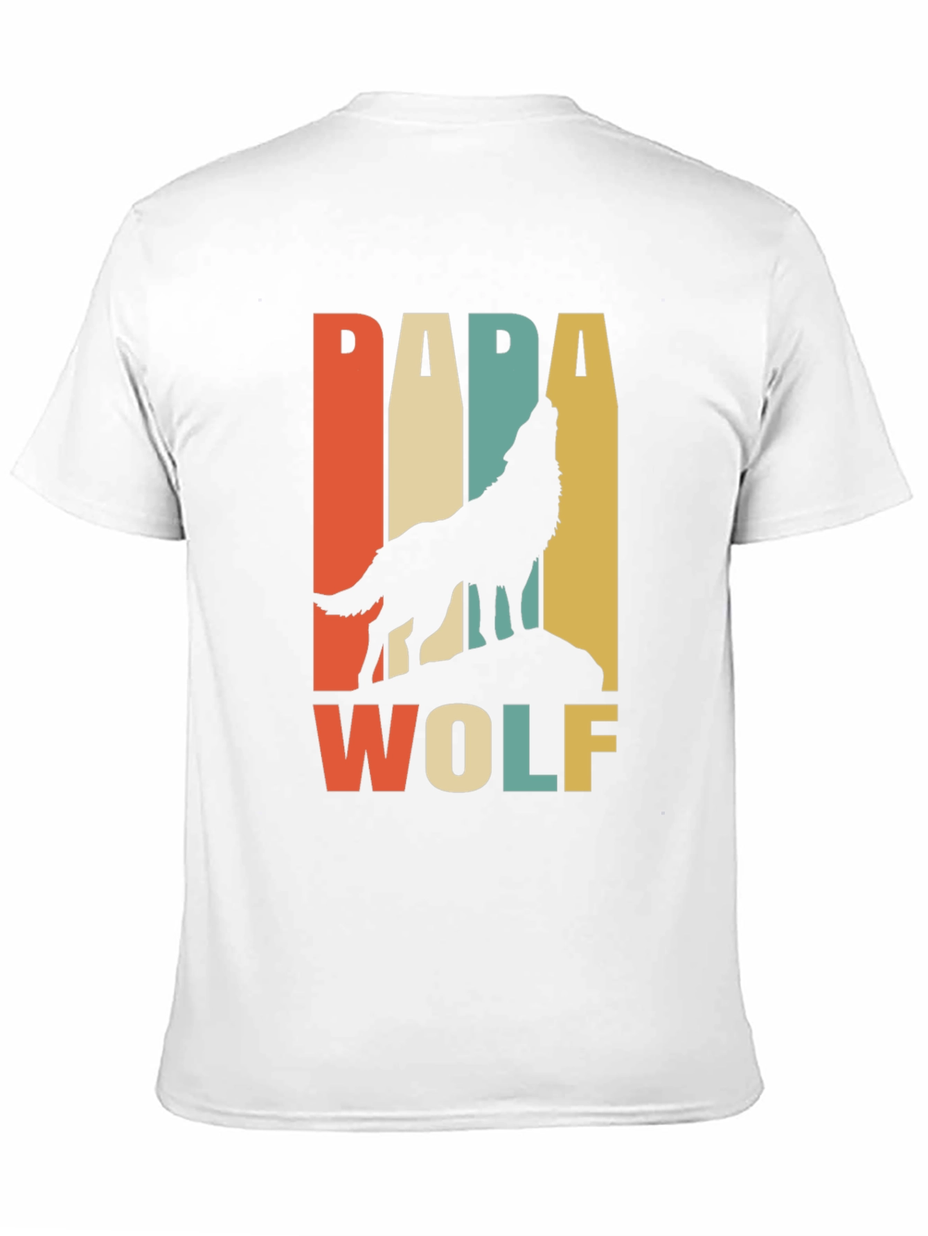 Retro Papa Wolf Graphic Tee - Fathers Day Gift