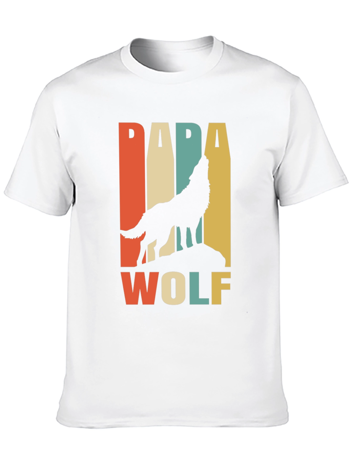 Retro Papa Wolf Graphic Tee - Fathers Day Gift