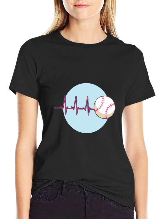 Baseball Heartbeat T-Shirt - Love the Game!