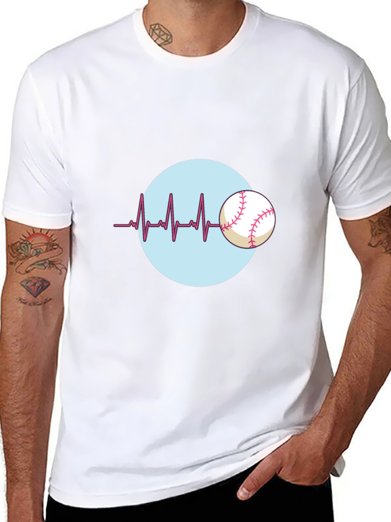 Baseball Heartbeat T-Shirt - Love the Game!