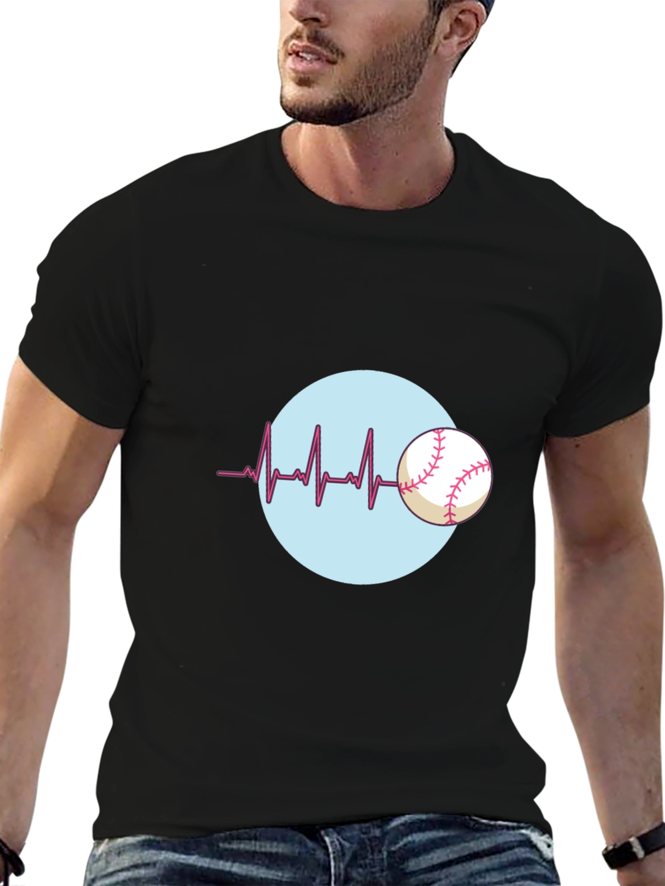 Baseball Heartbeat T-Shirt - Love the Game!