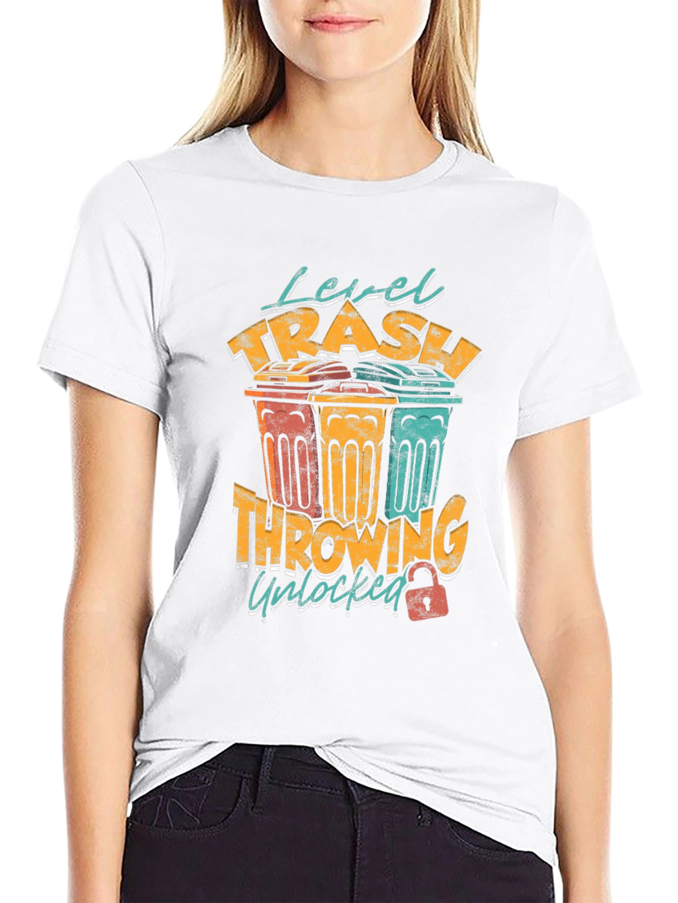 Level Trash Throwing Unlocked Mens Graphic Tee