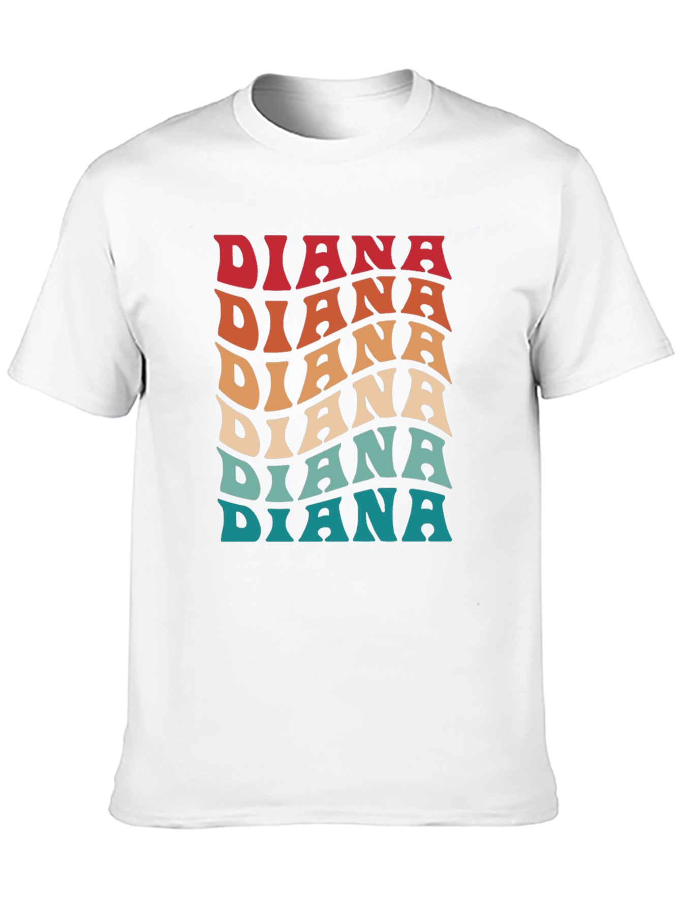 Retro Diana T-Shirt - Personalized Groovy Style