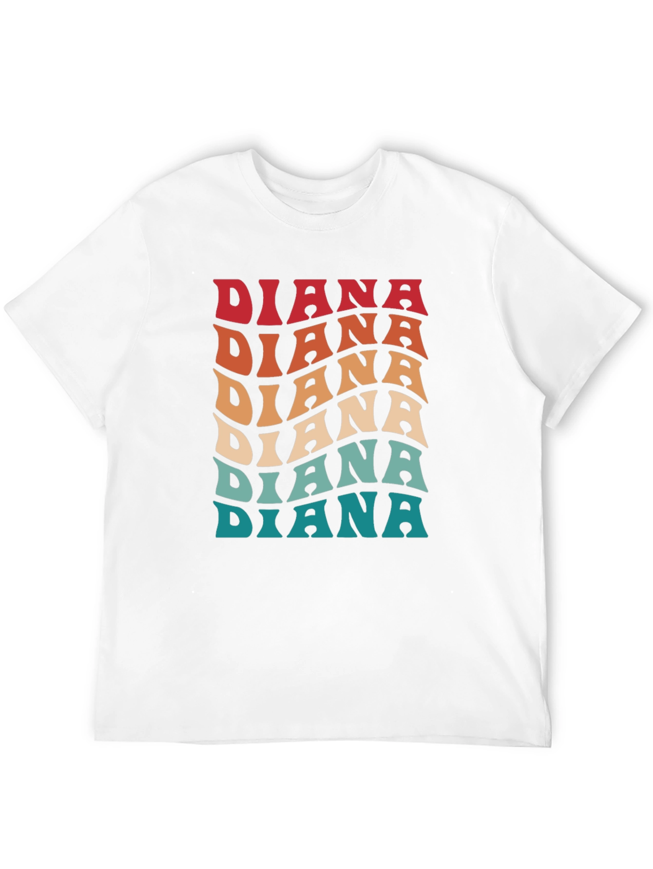 Retro Diana T-Shirt - Personalized Groovy Style