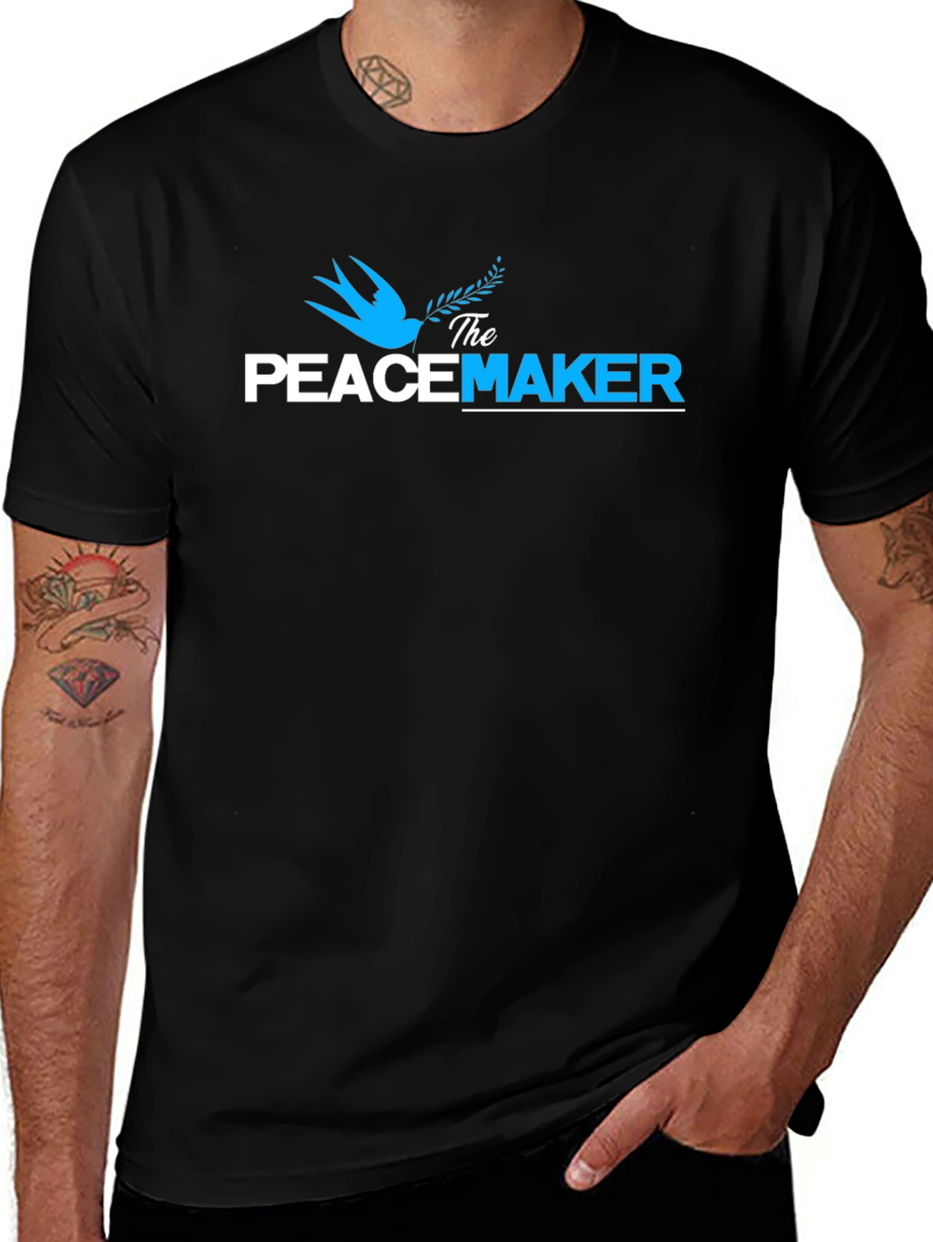 The Peacemaker Graphic Print Crew Neck T-Shirt