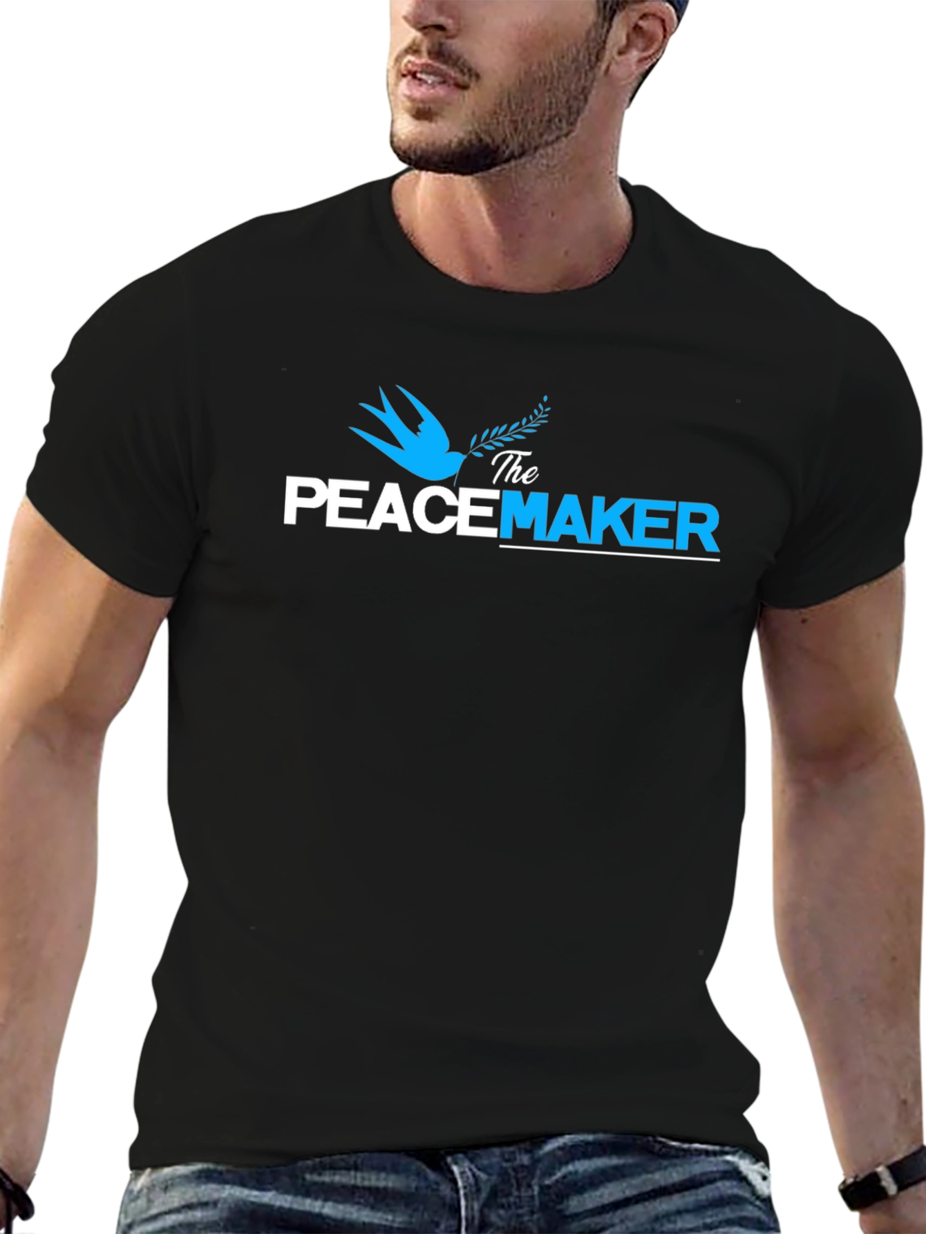 The Peacemaker Graphic Print Crew Neck T-Shirt