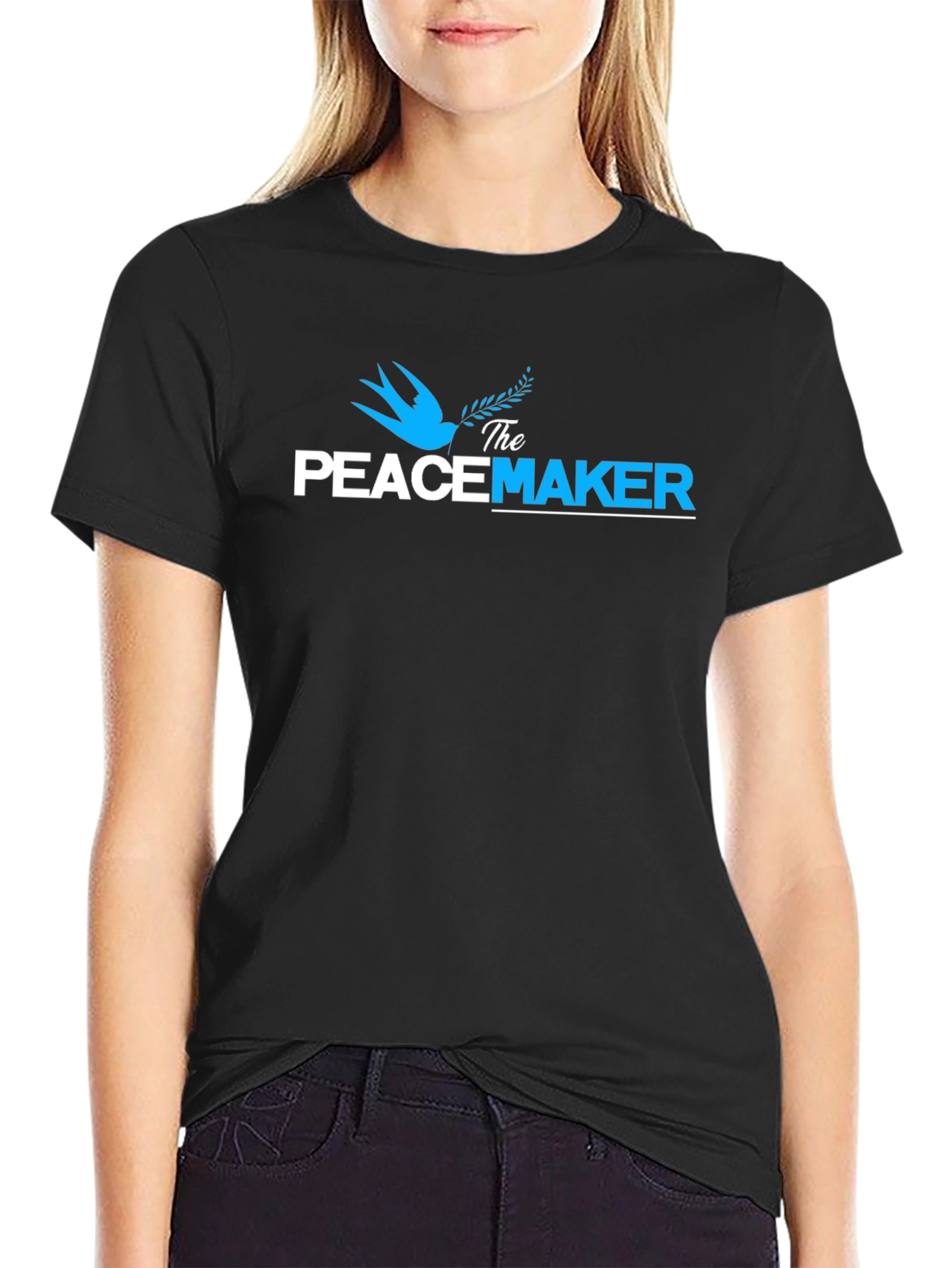 The Peacemaker Graphic Print Crew Neck T-Shirt