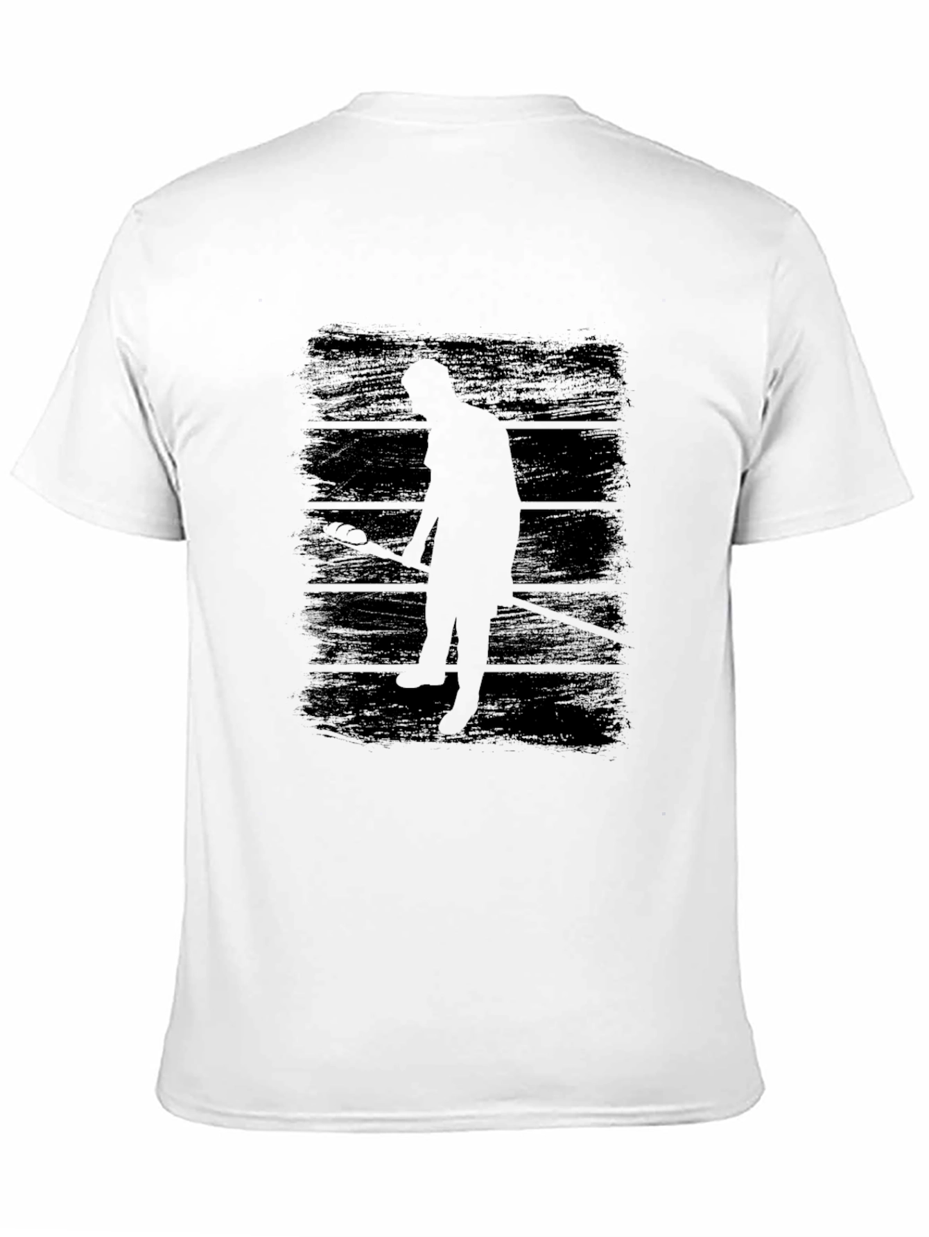 Lacrosse Player Silhouette Black Graphic Tee